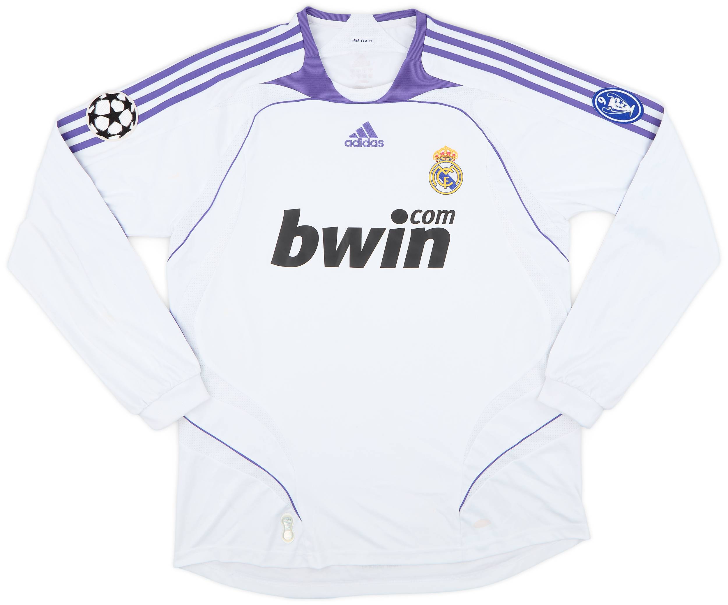 2007-08 Real Madrid Home L/S Shirt - 7/10 - (L)