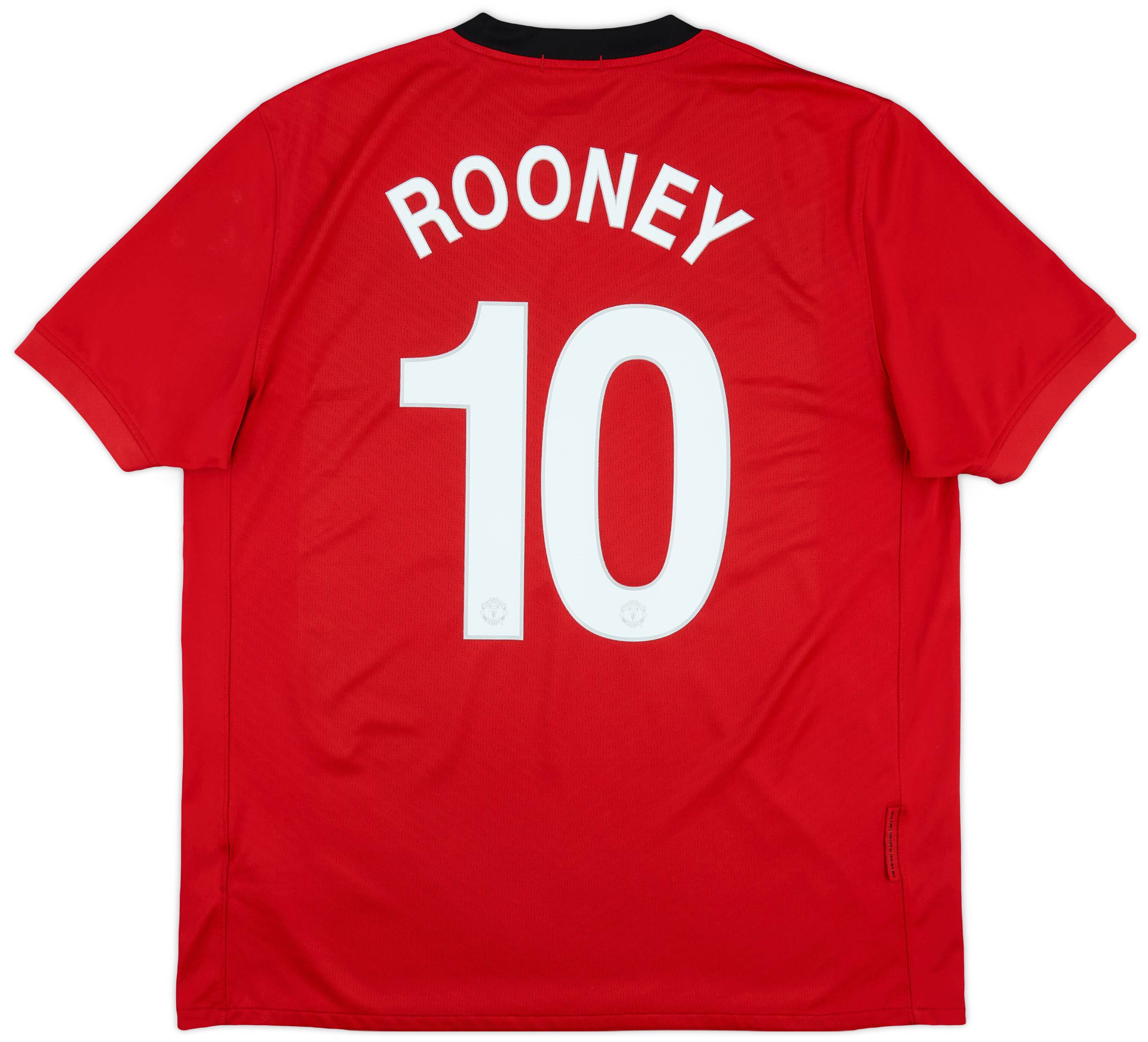 2009-10 Manchester United Home Shirt Rooney #10 - 6/10 - (XL)