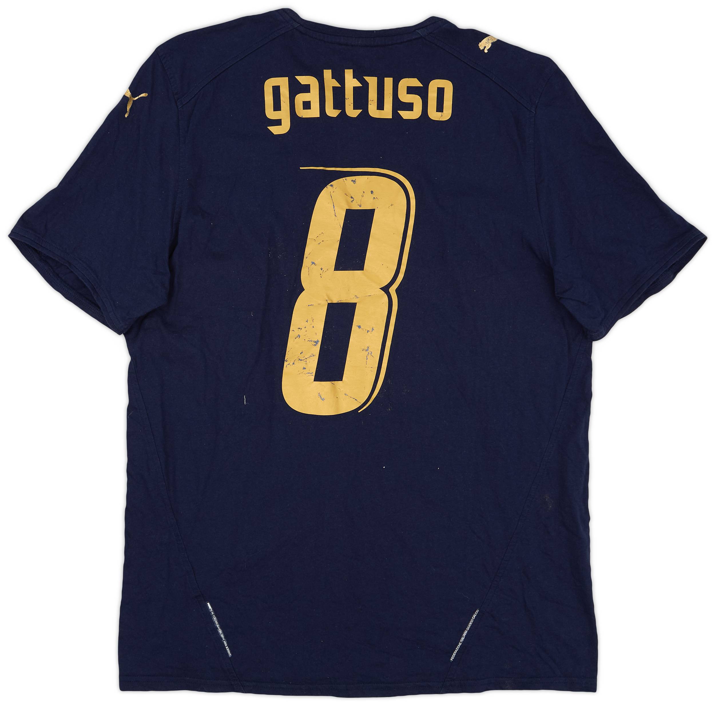 2006-07 Italy Puma Training Shirt Gattuso #8 - 6/10 - (L)