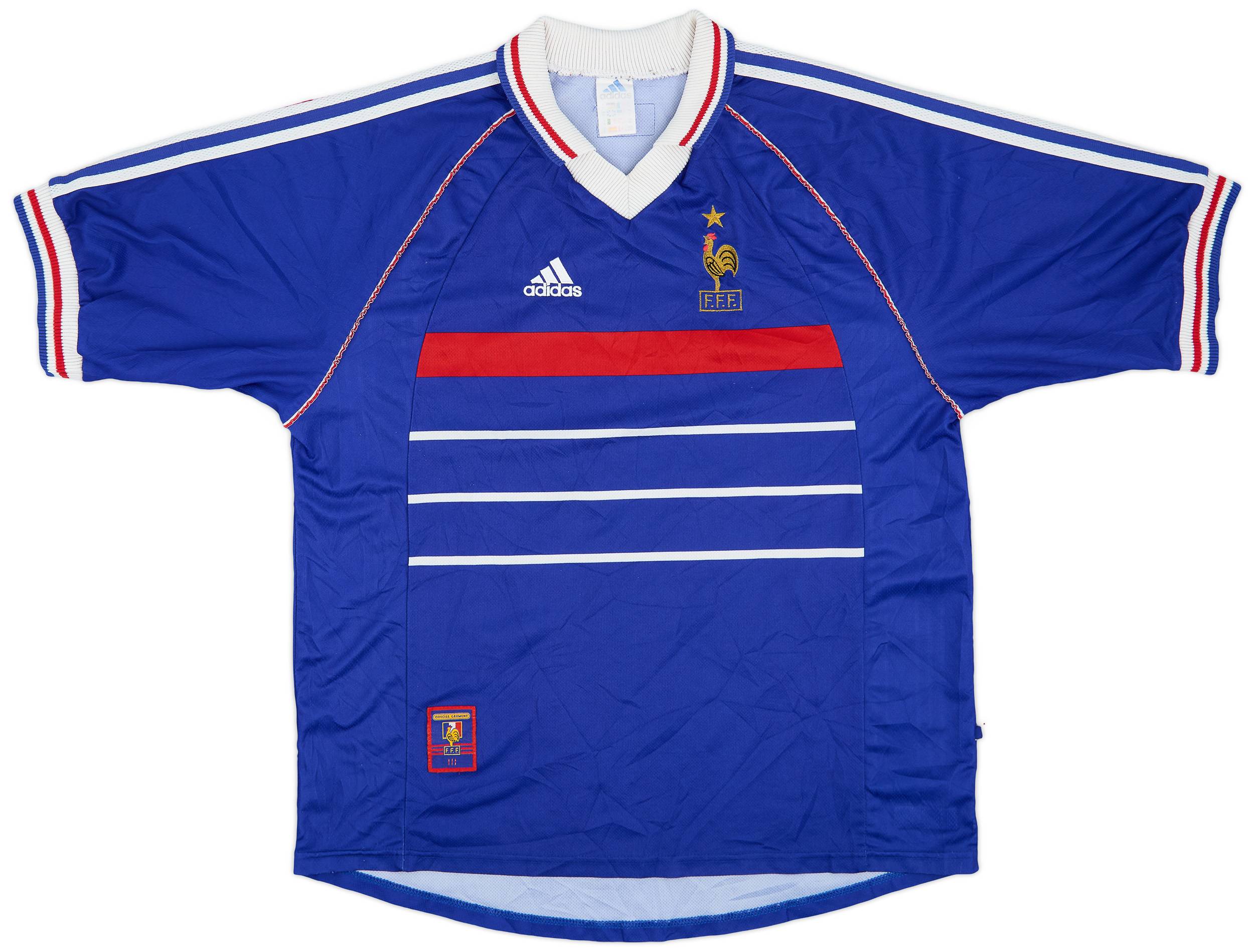 1998-00 France Home Shirt - 8/10 - (XL)