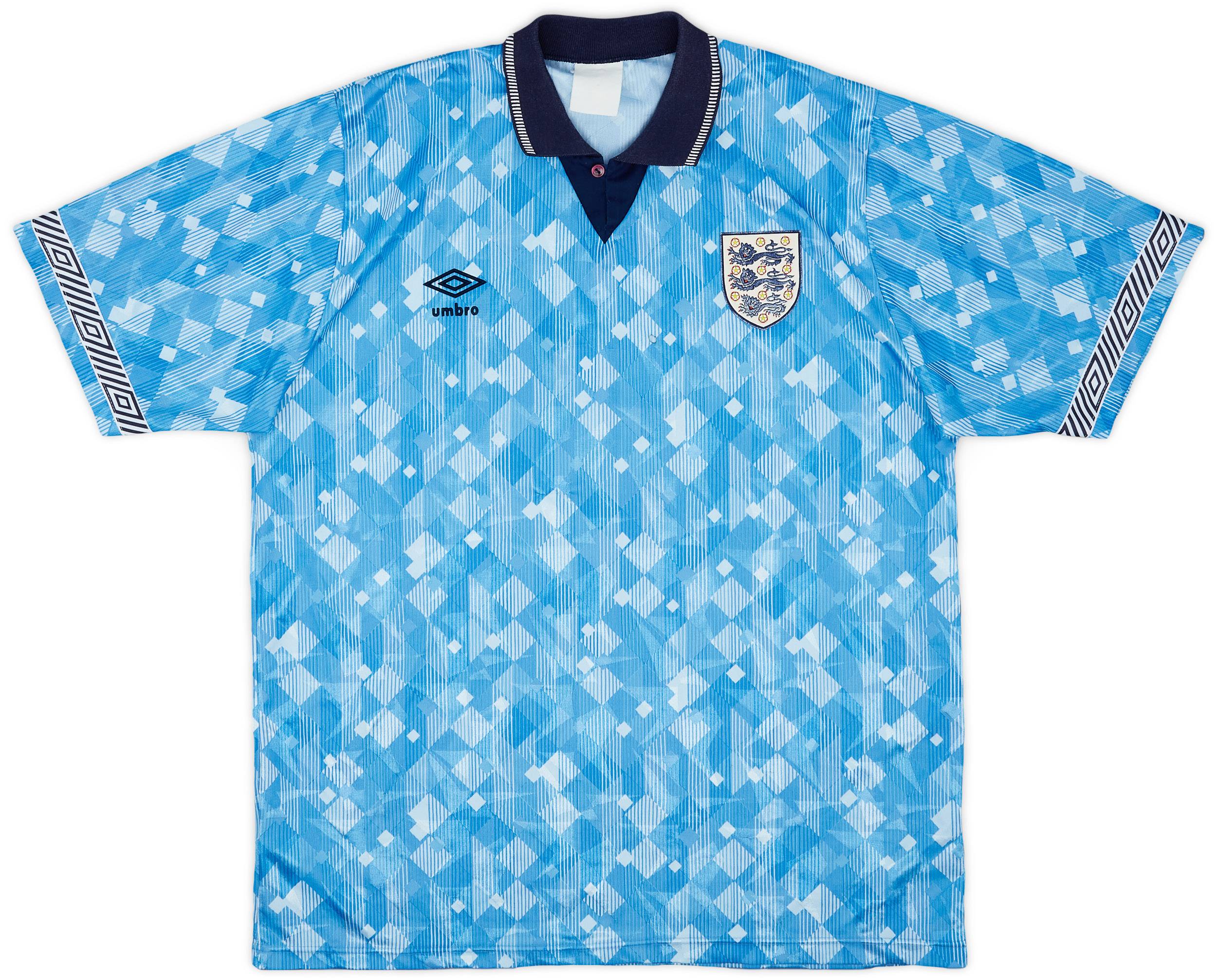 ENGLAND NATIONAL TEAM FOOTBALL SHIRT 1990-1992 SCORE DRAW