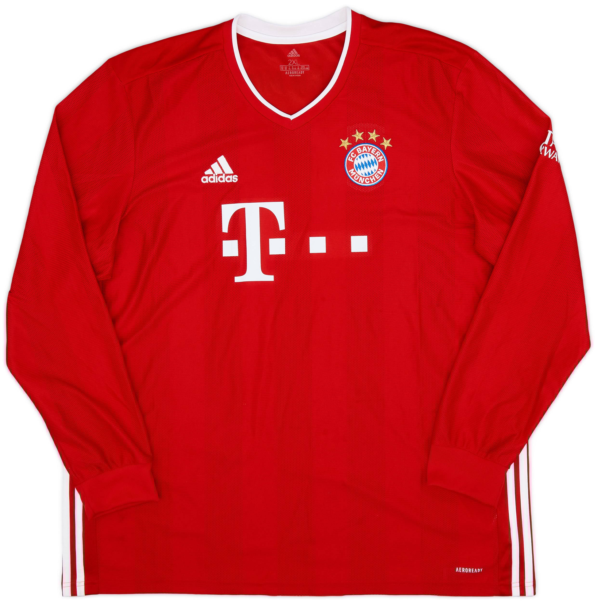 新しいエルメス Home Munich Bayern 2020-21 L/S 8/10 - #9 Lewandowski Shirt ウェア