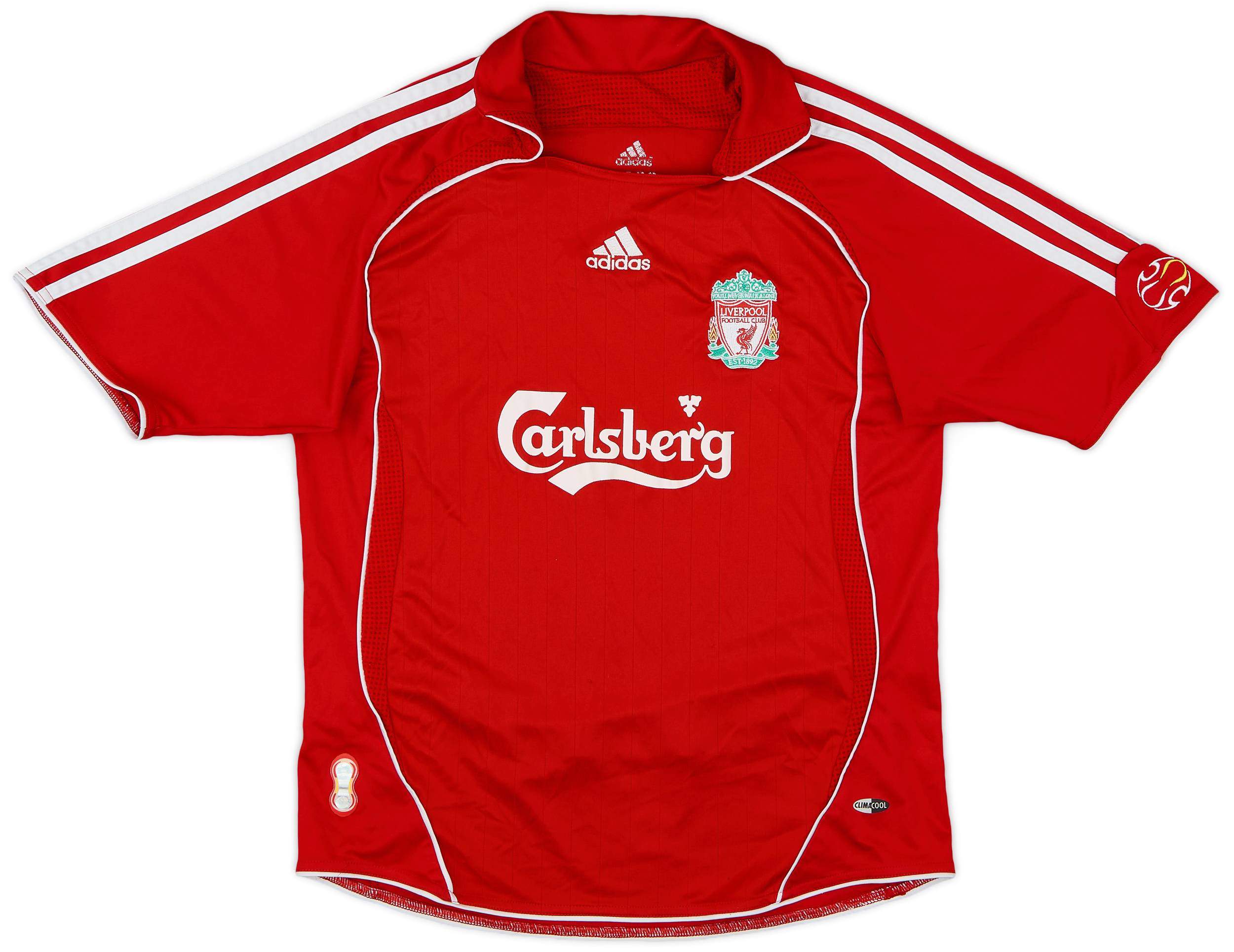 2006-08 Liverpool Home Shirt - 8/10 - (L.Boys)