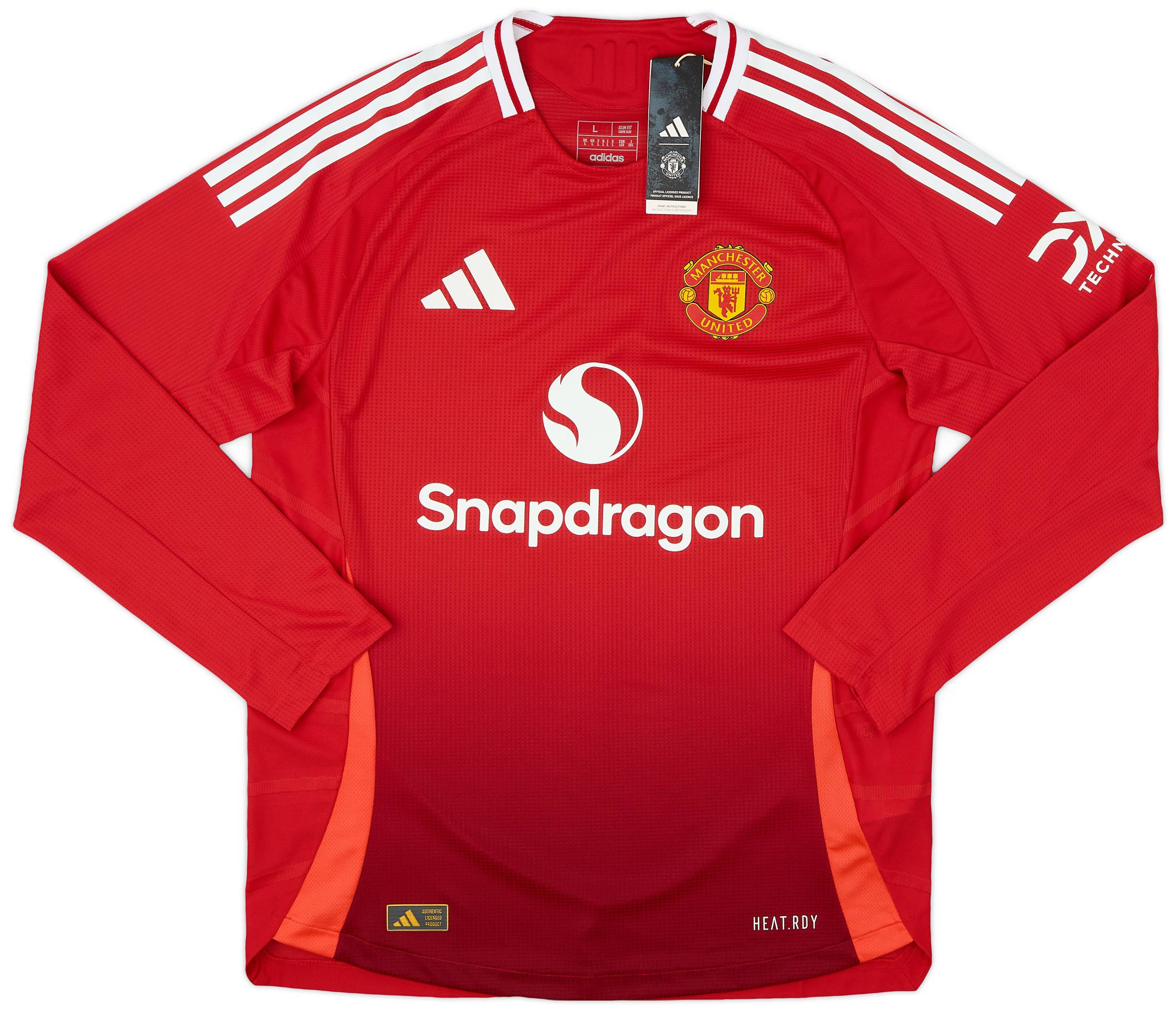 2024 25 Manchester United Authentic Home L S Shirt