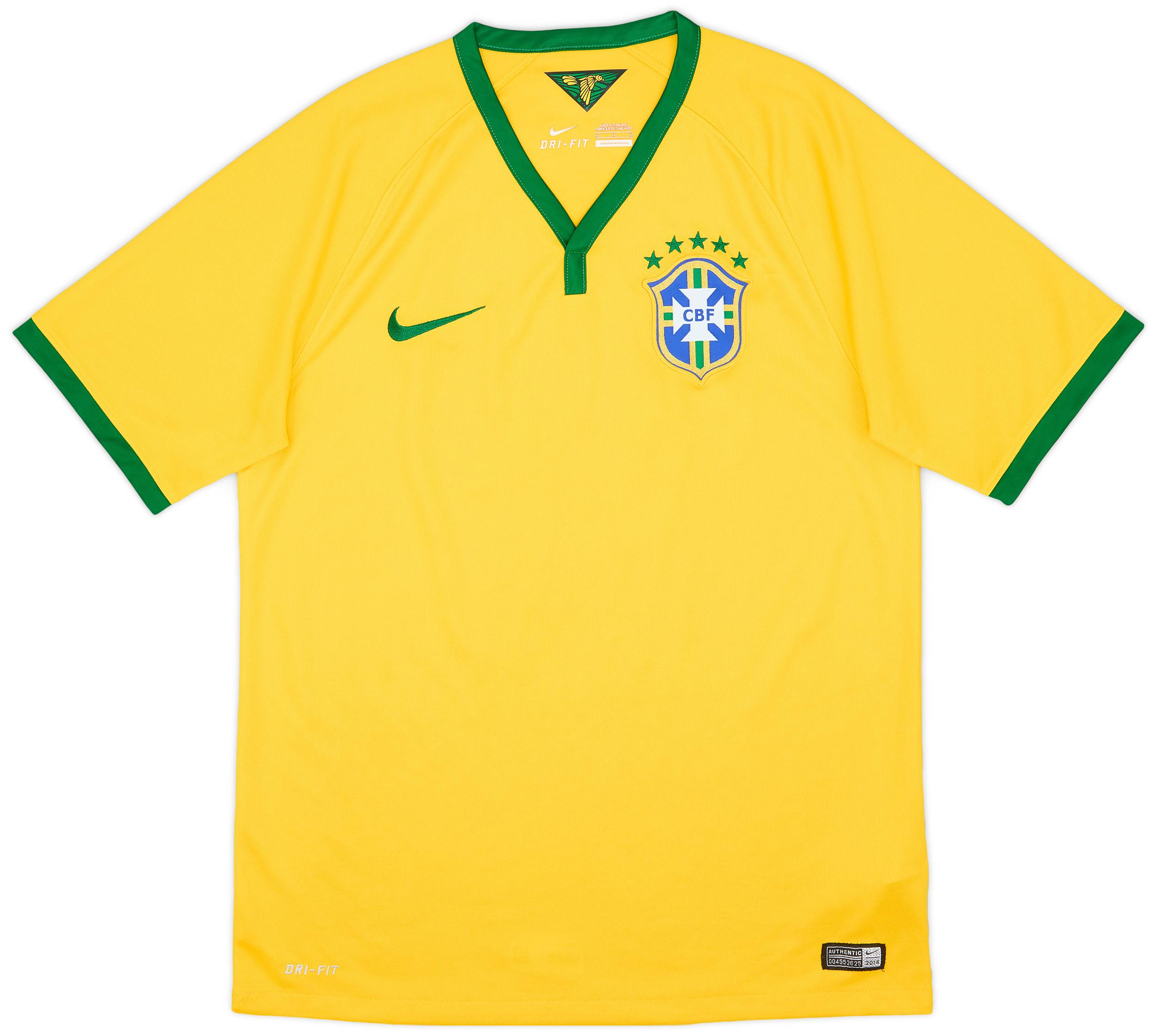 2014-15 Brazil Home Shirt - 8/10 - (M)