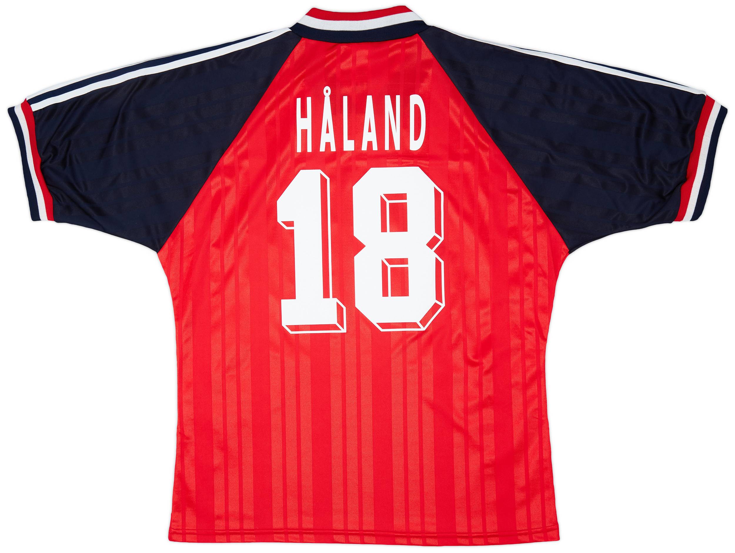 1994-96 Norway Home Shirt Håland #18 - 9/10 - (L)