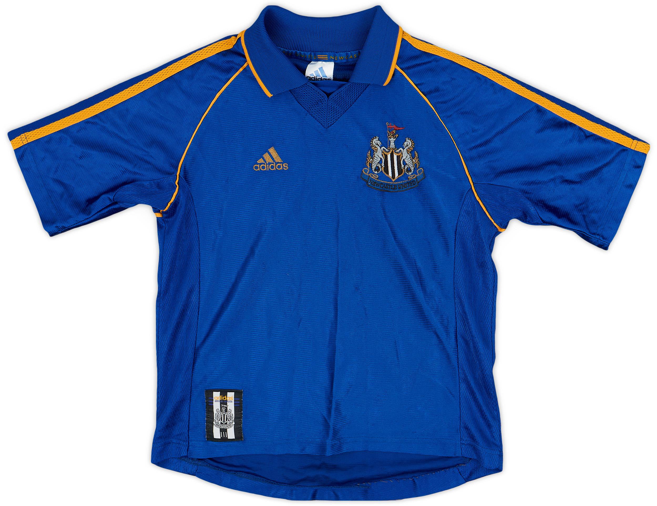 Newcastle Blue Away Kit Newcastle United 98/99 • Away Shirt • M – Real  Vintage Football, image size:2500x1926