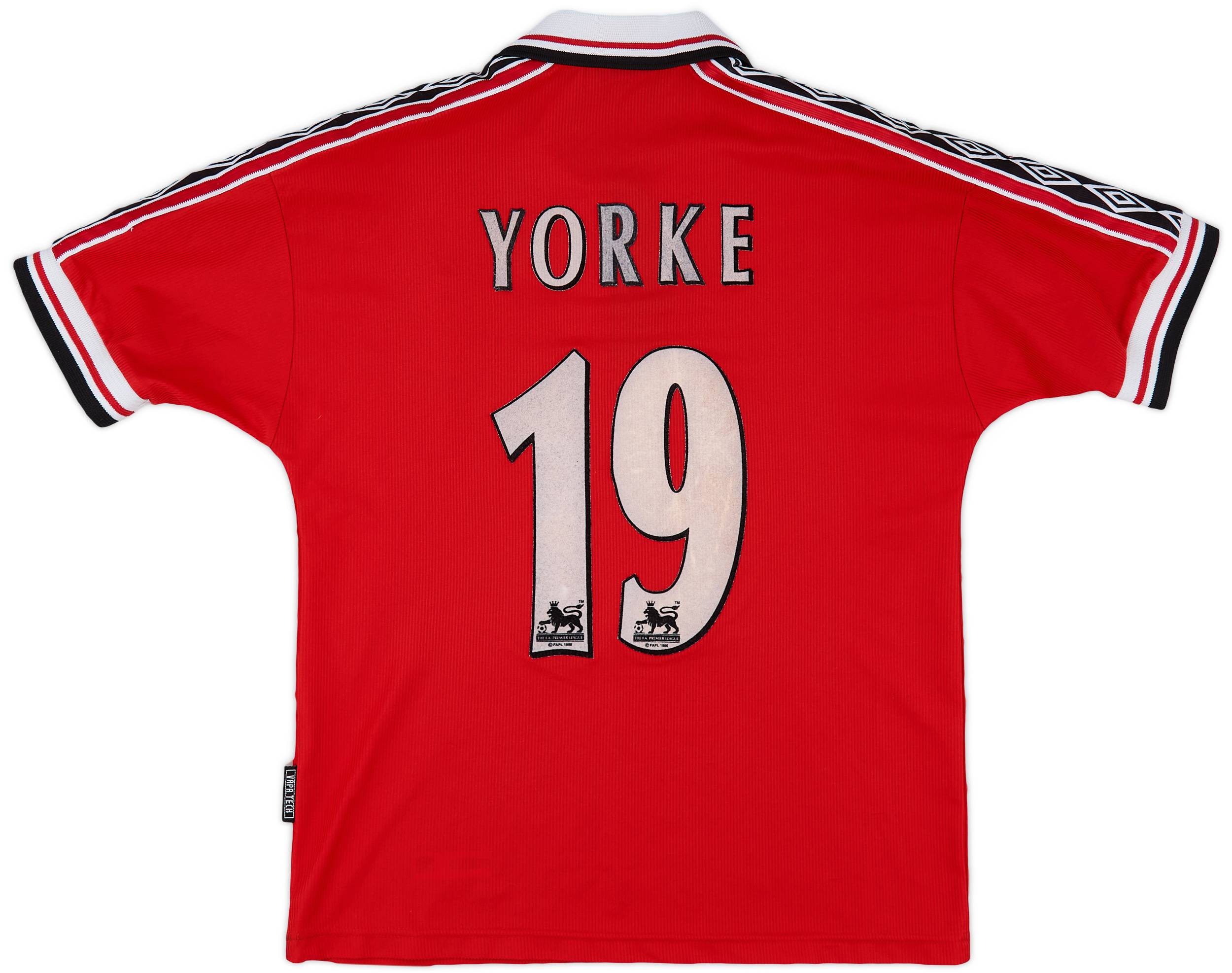 1998-00 Manchester United Home Shirt Yorke #19 - 7/10 - (L.Boys)