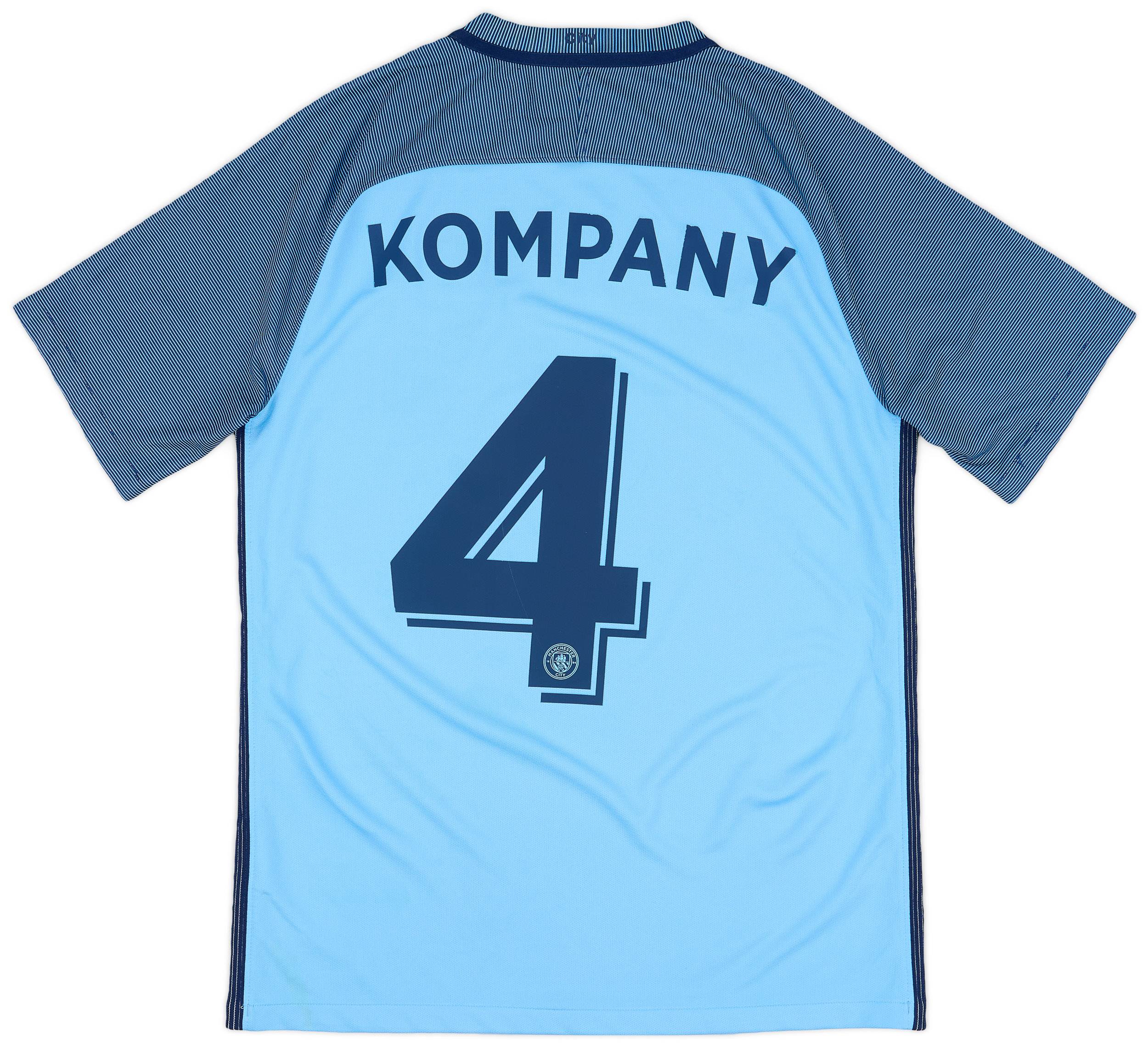 2016-17 Manchester City Home Shirt Kompany #4 - 5/10 - (M)