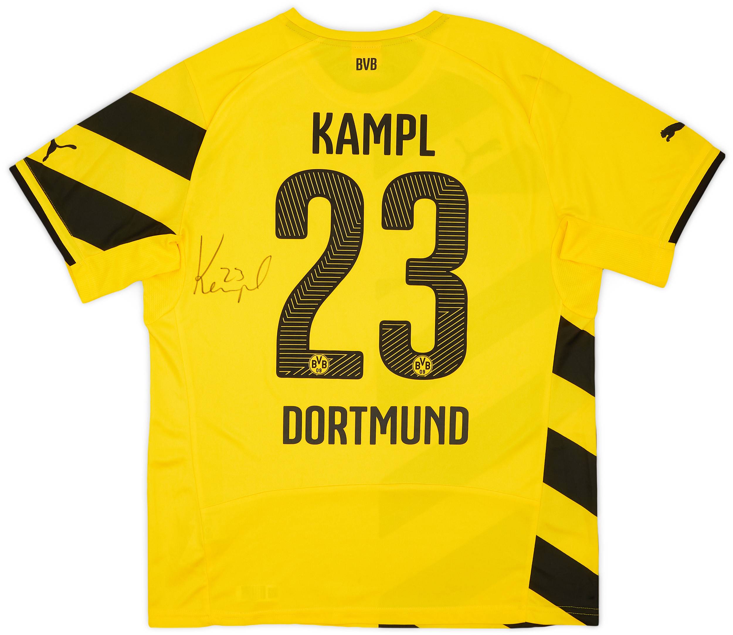 2014-15 Borussia Dortmund Signed Home Shirt Kampl #23 - 8/10 - (L)