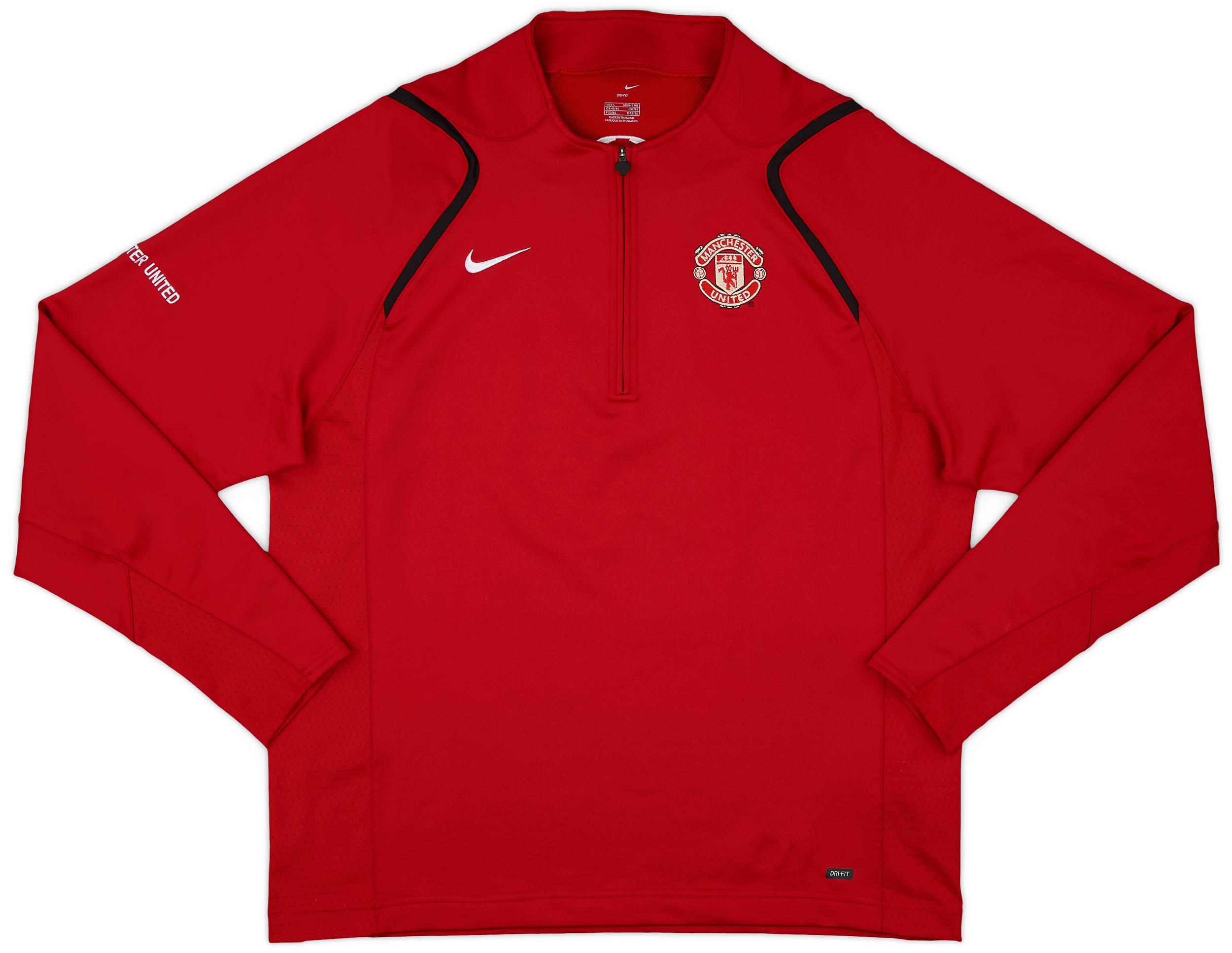 2006-07 Manchester United Nike 1/4 Zip Drill Top - 10/10 - (L)