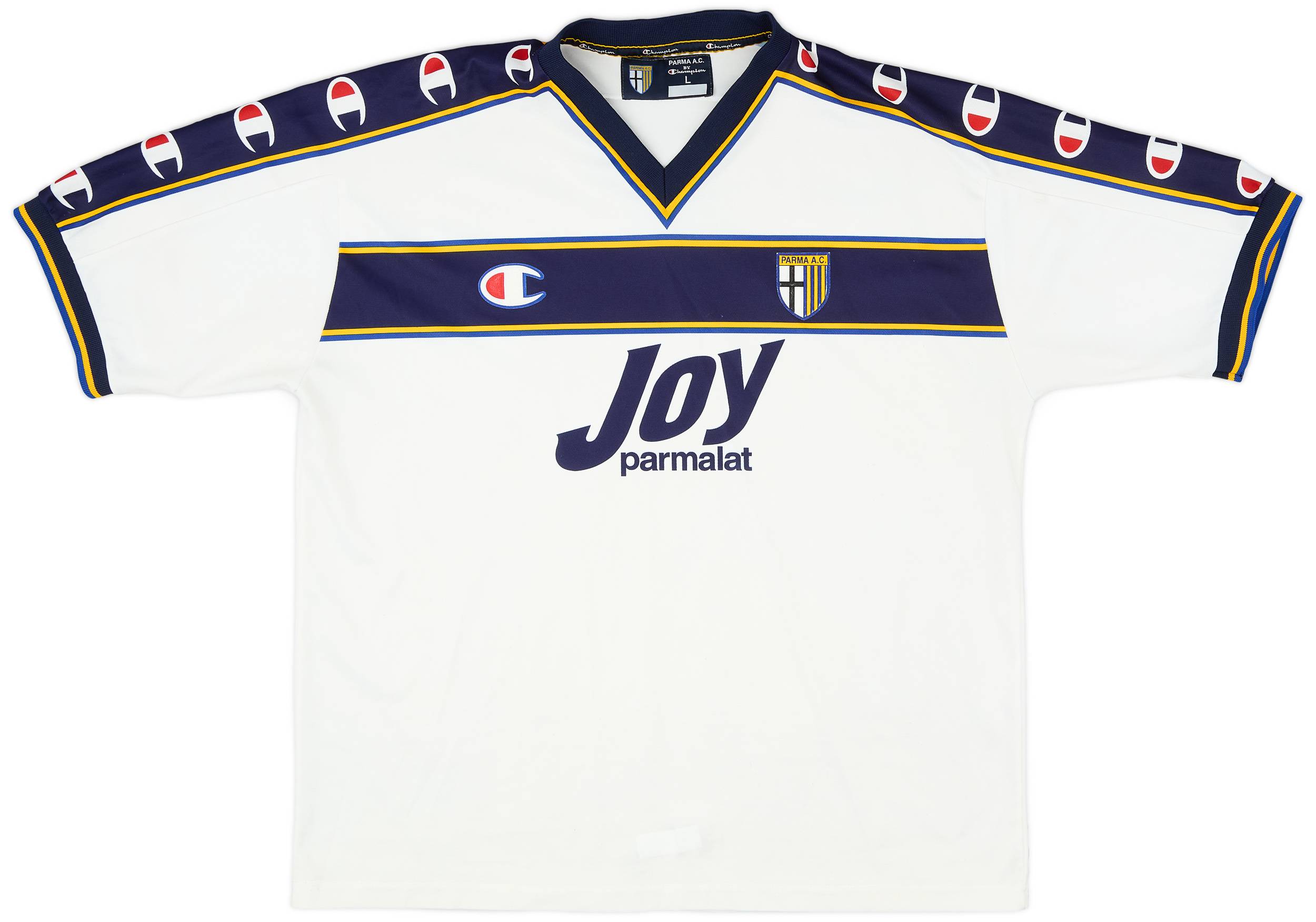 ウェア 2001/2002 PARMA A.C. AWAY FOOTBALL SHIRT PARMA 2001/2002 AWAY FOOTBALL SHIRT FINALE TIM CUP CHAMPION