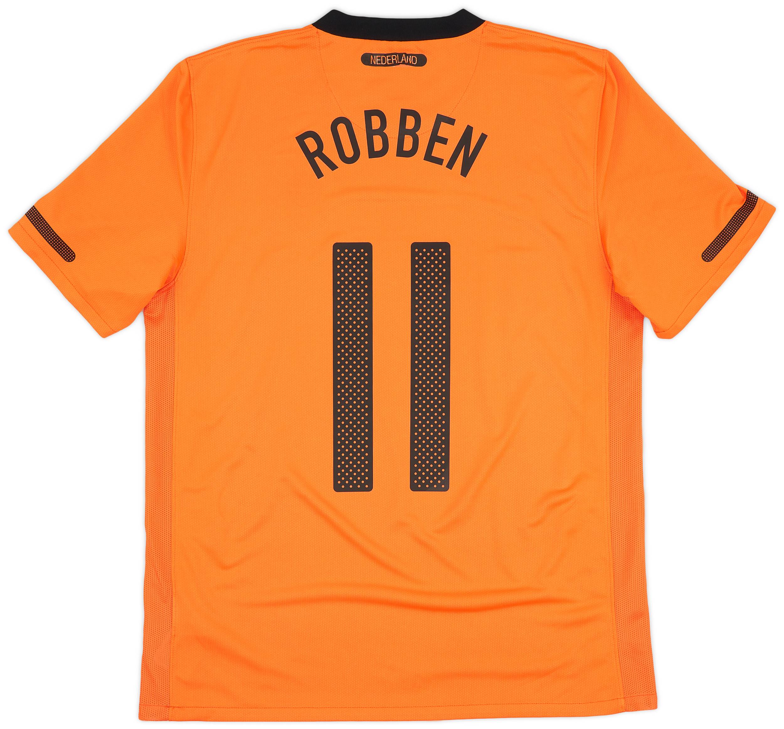 2010-11 Netherlands Home Shirt Robben #11 - 9/10 - (M)