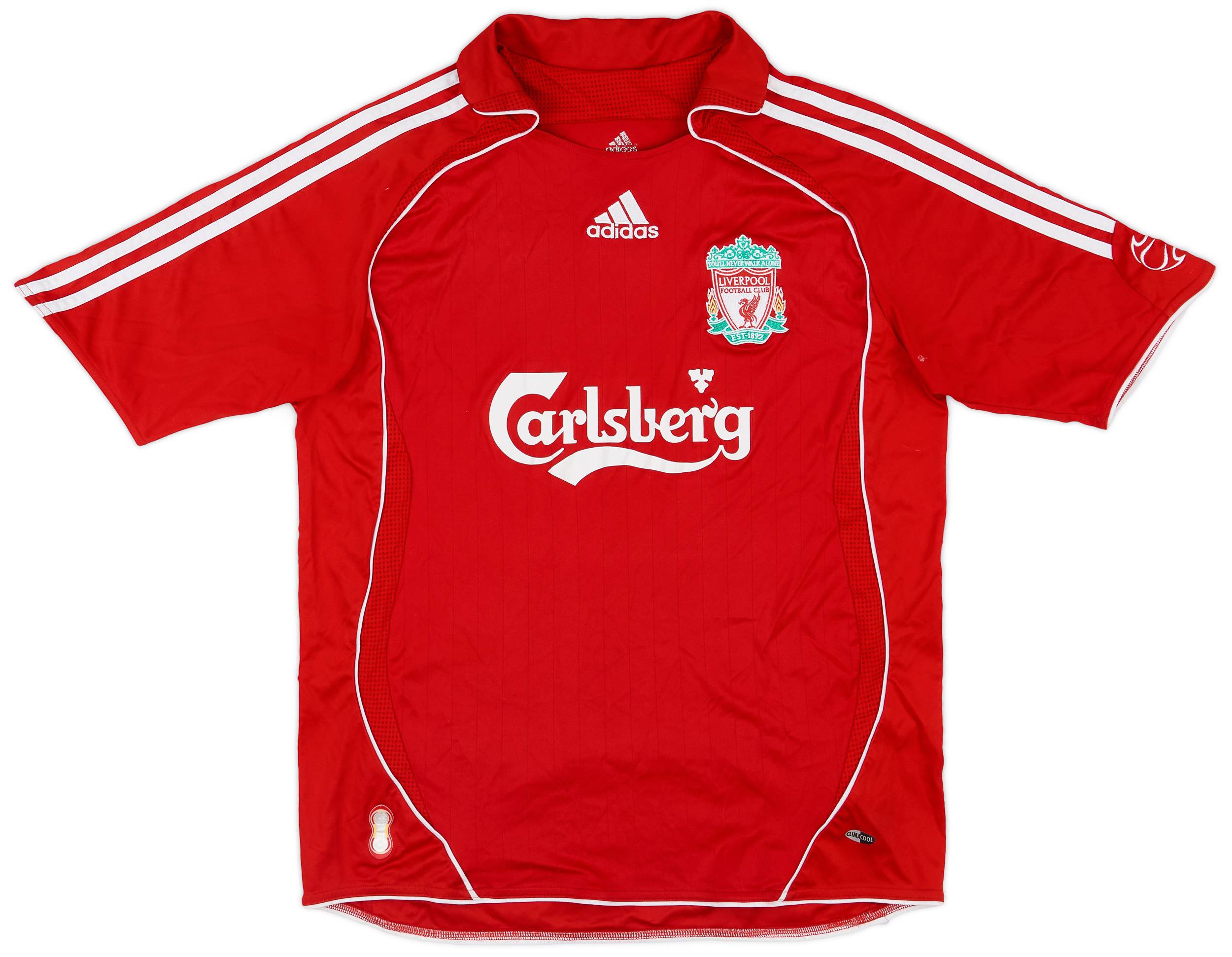 2006-08 Liverpool Home Shirt - 8/10 - (XL.Boys)