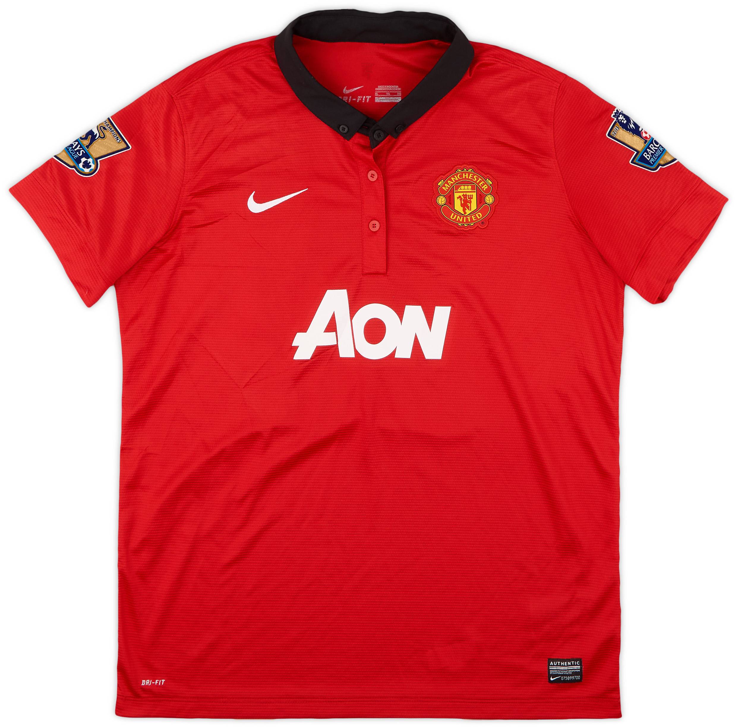2013-14 Manchester United Home Shirt Champions #20 - 9/10 - (XL.Boys)