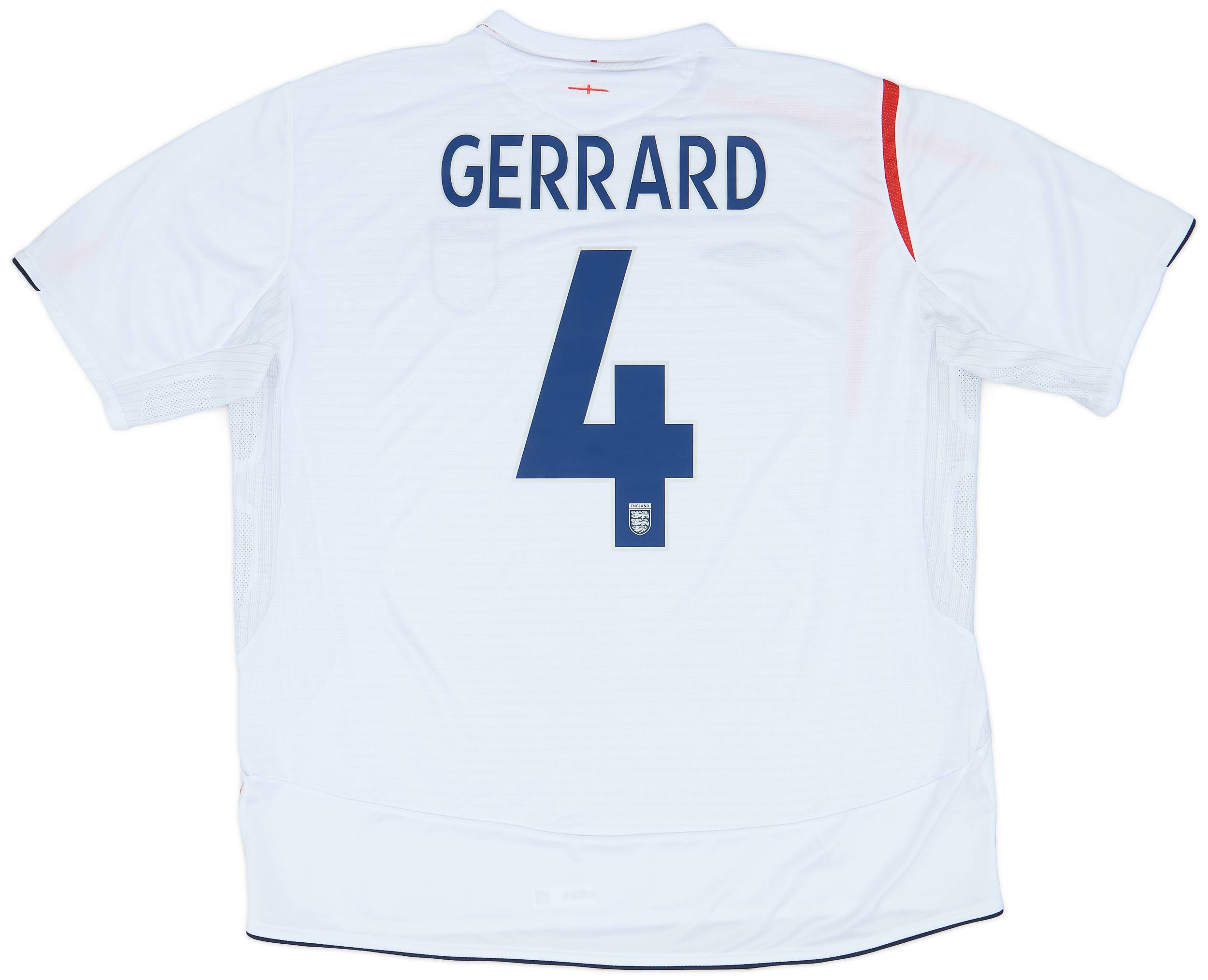 2005-07 England Home Shirt Gerrard #4 - 7/10 - (3XL)