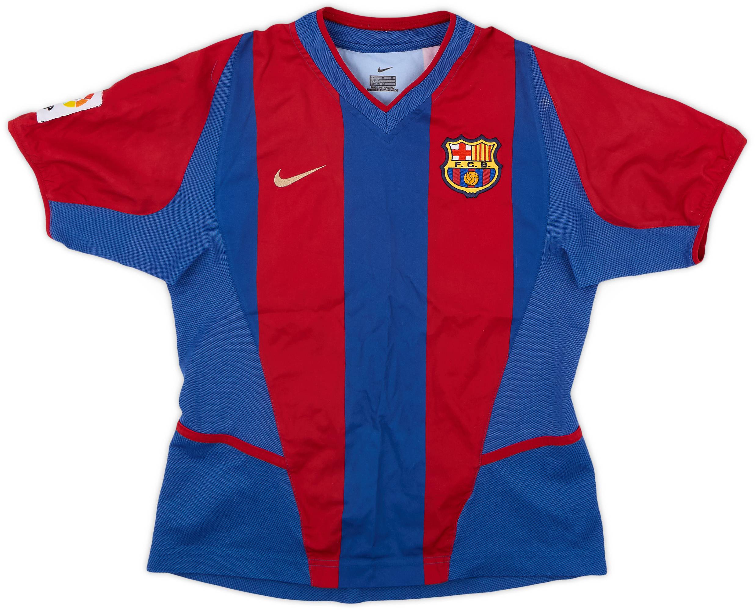 2002-03 Barcelona Home Shirt - 8/10 - (M.Boys)