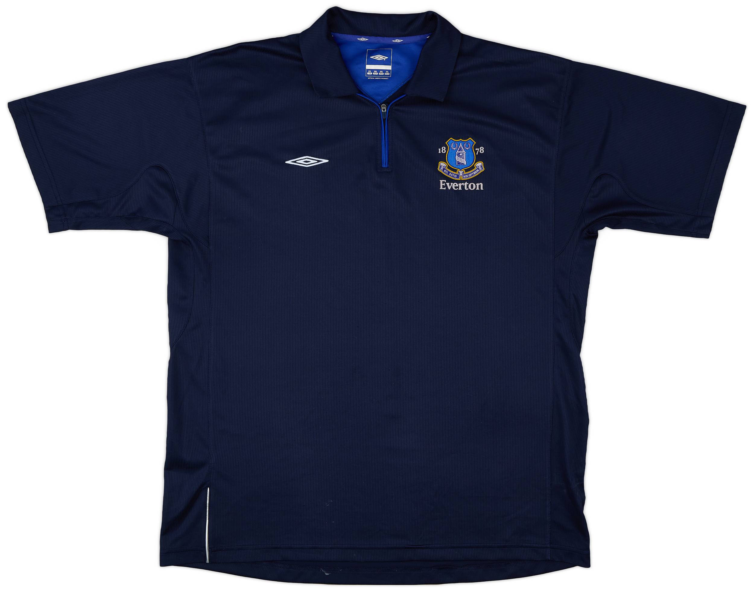 2006-07 Everton Umbro 1/4 Zip Training Polo - 7/10 - (XXL)