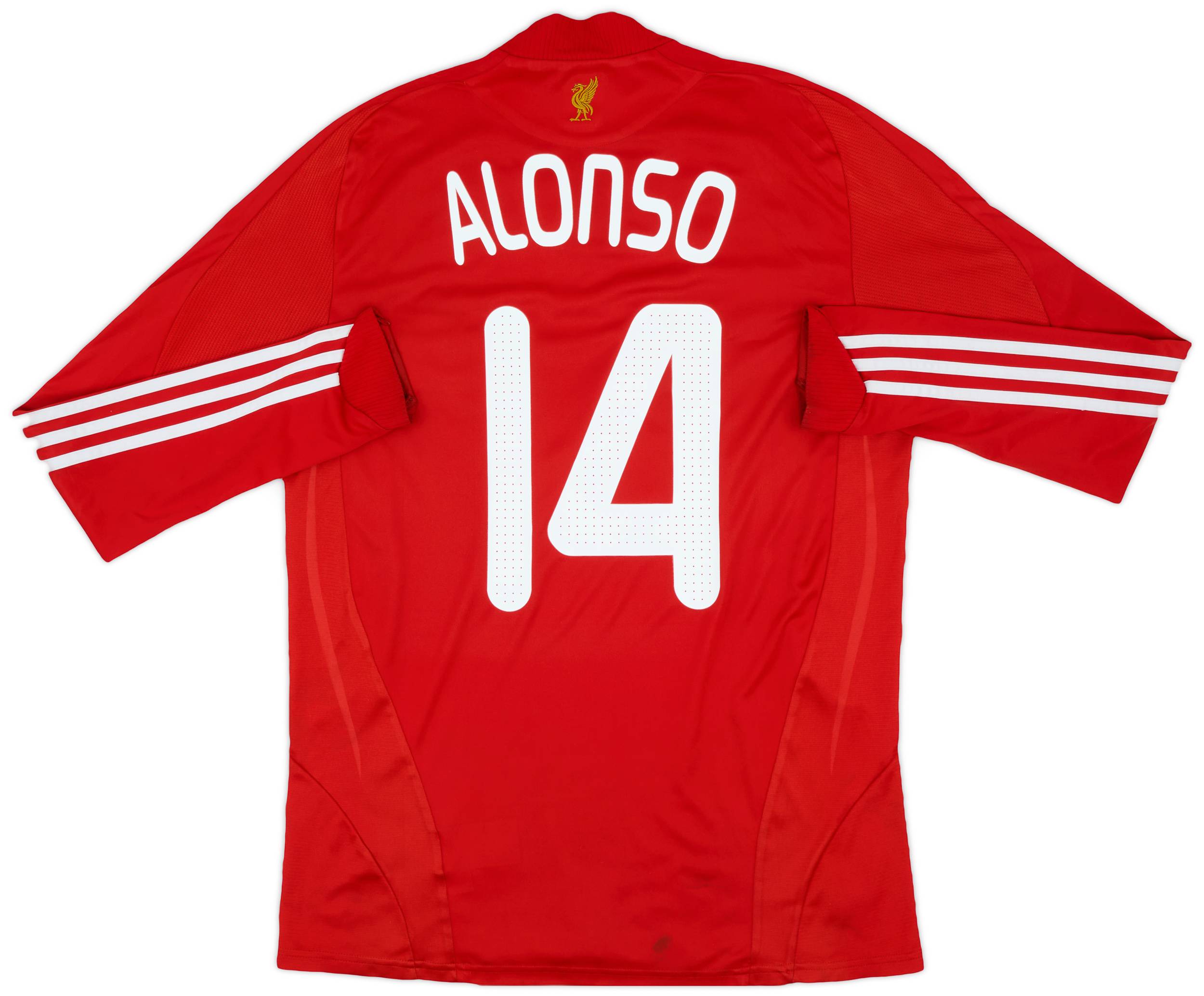 2008-10 Liverpool Home L/S Shirt Alonso #14 - 7/10 - (M)