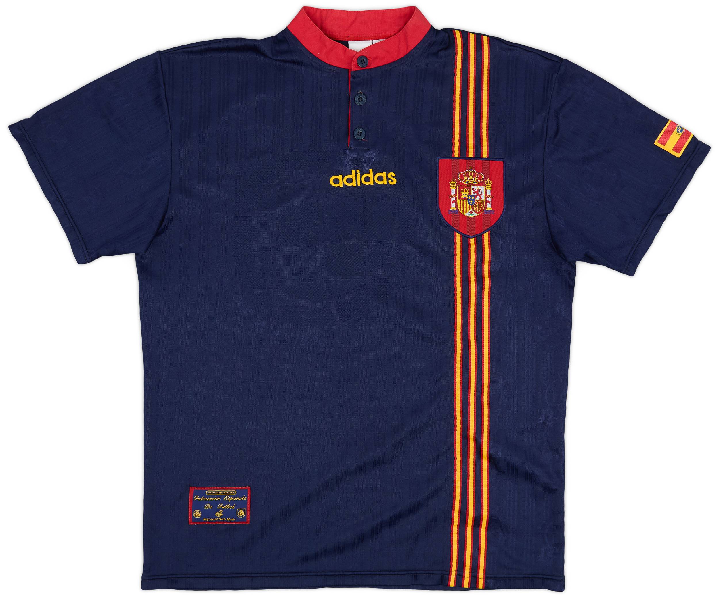1996-98 Spain Away Shirt R.Hierro #6 - 9/10 - (L)