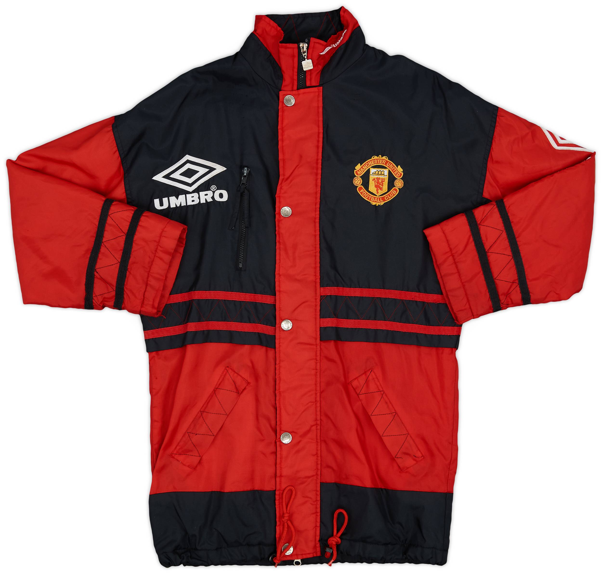 1996-97 Manchester United Umbro Padded Bench Coat - 9/10 - (L.Boys)