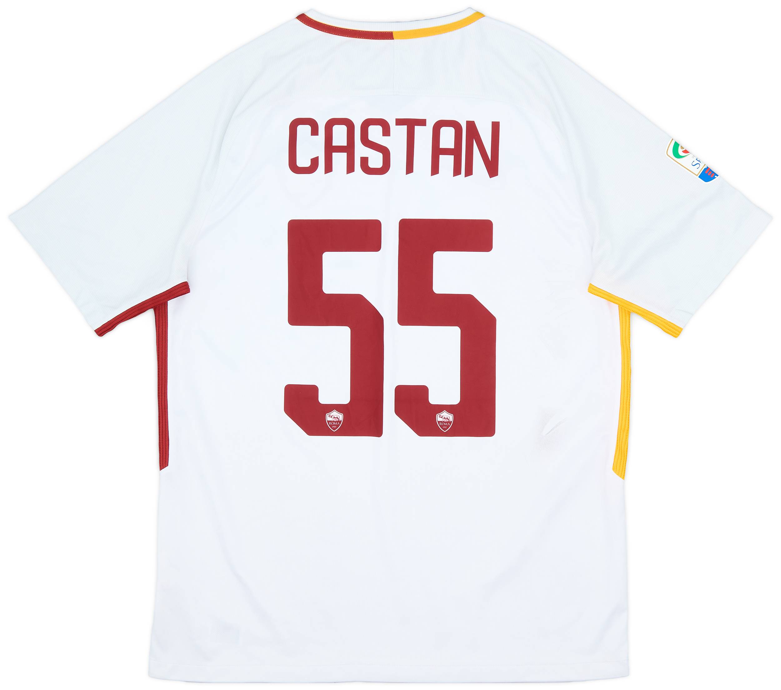 2017-18 Roma Away Shirt Castan #55 - 8/10 - (L)