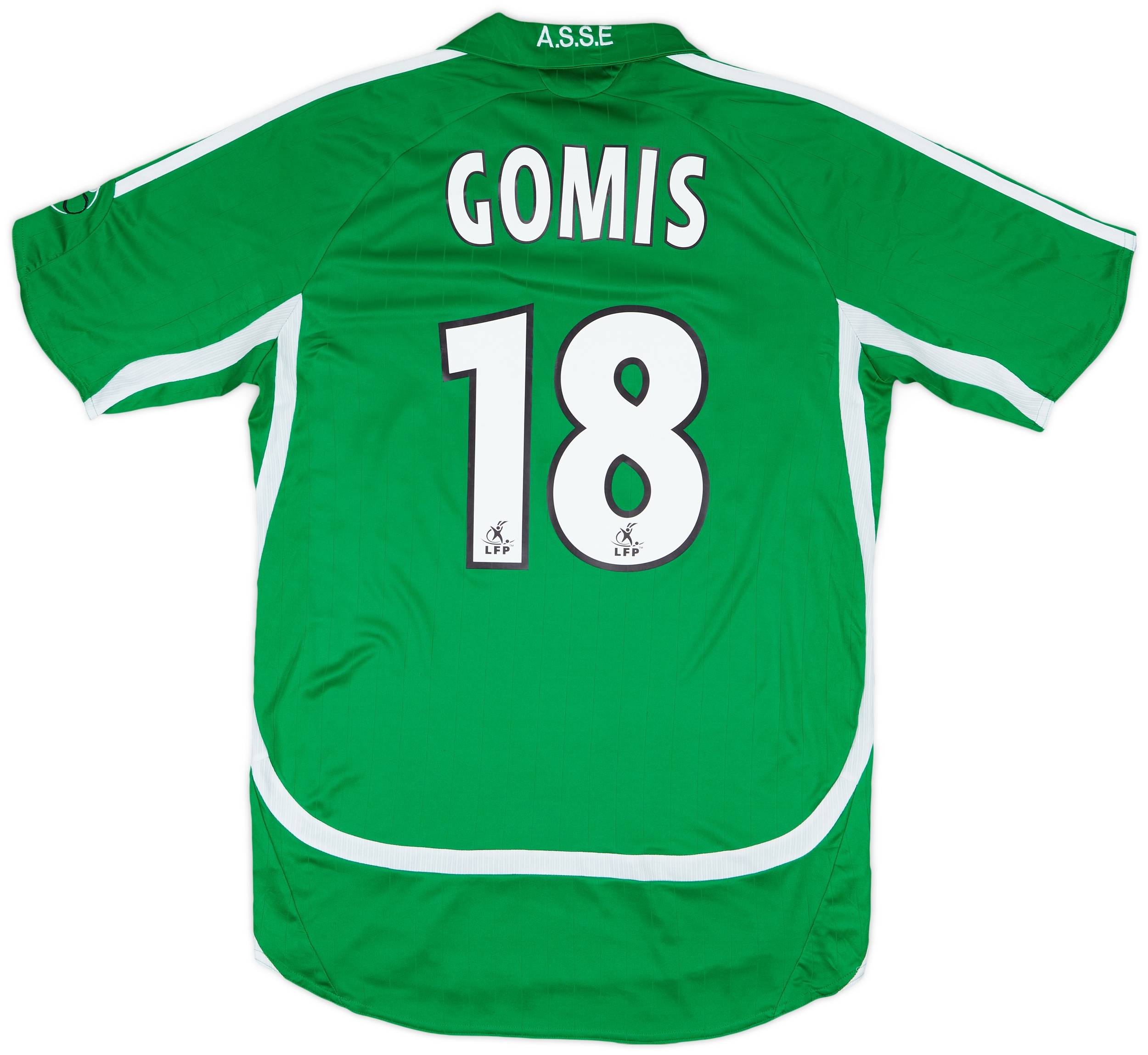 2006-07 Saint Etienne Home Shirt Gomis #18 - 7/10 - (S)