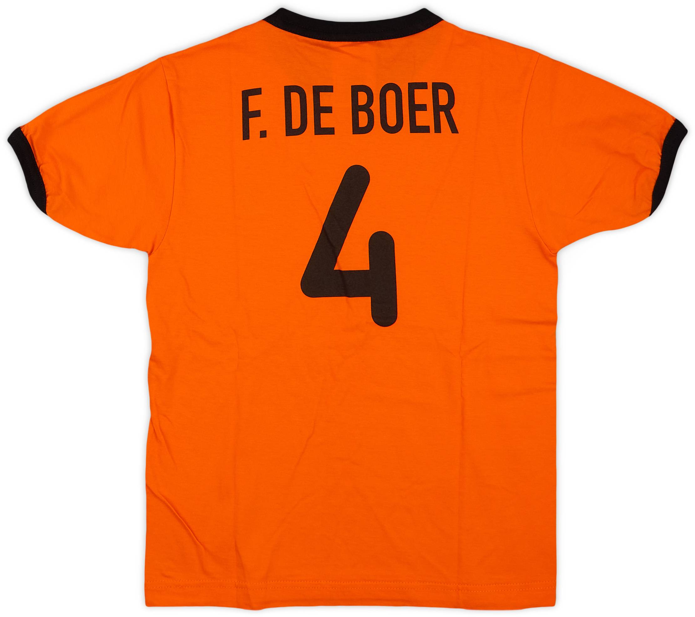 2000-01 Netherlands Nike Cotton Tee F. De Boer #4 (S.Boys)