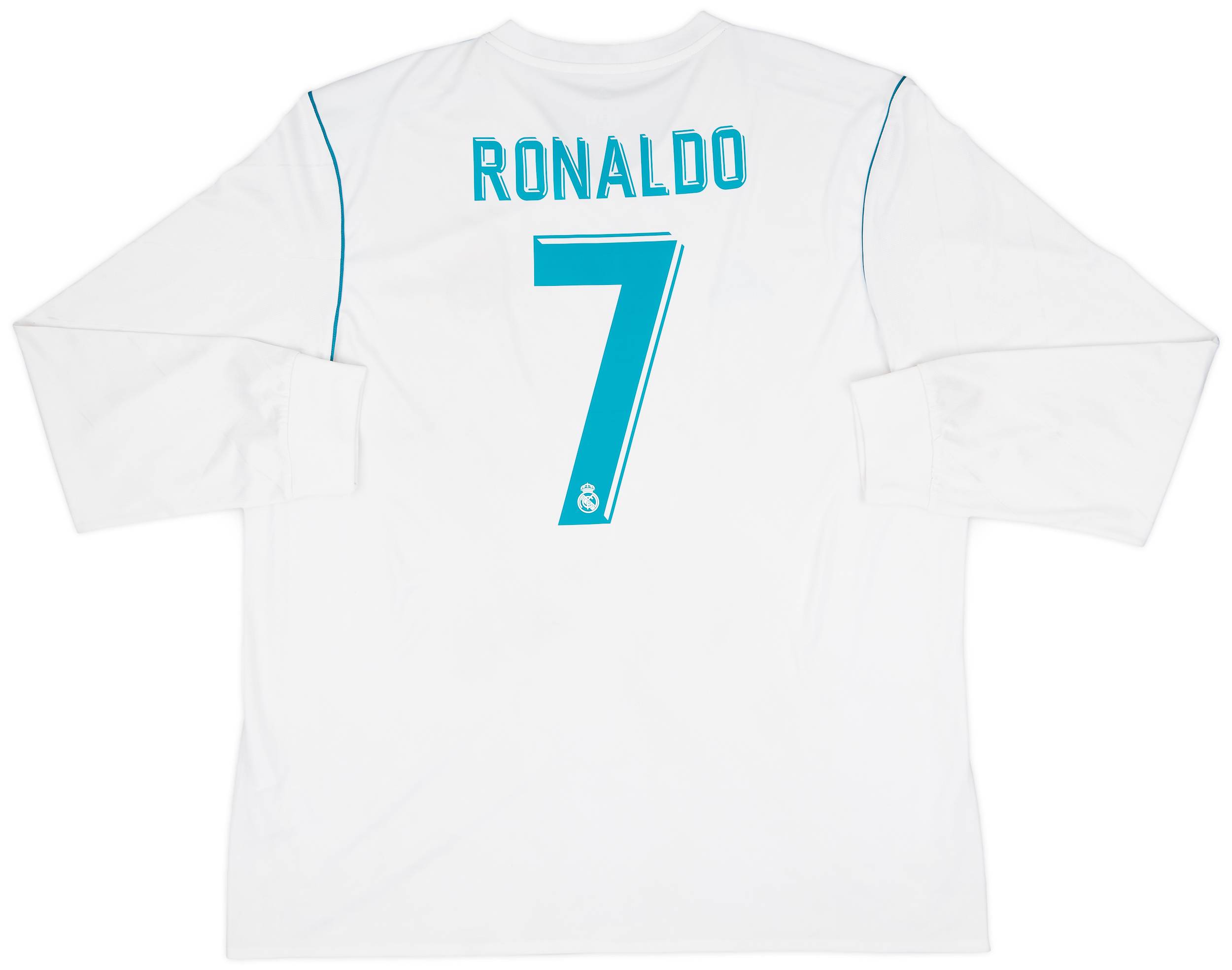 2017-18 Real Madrid Home L/S Shirt Ronaldo #7 - 6/10 - (XXL)