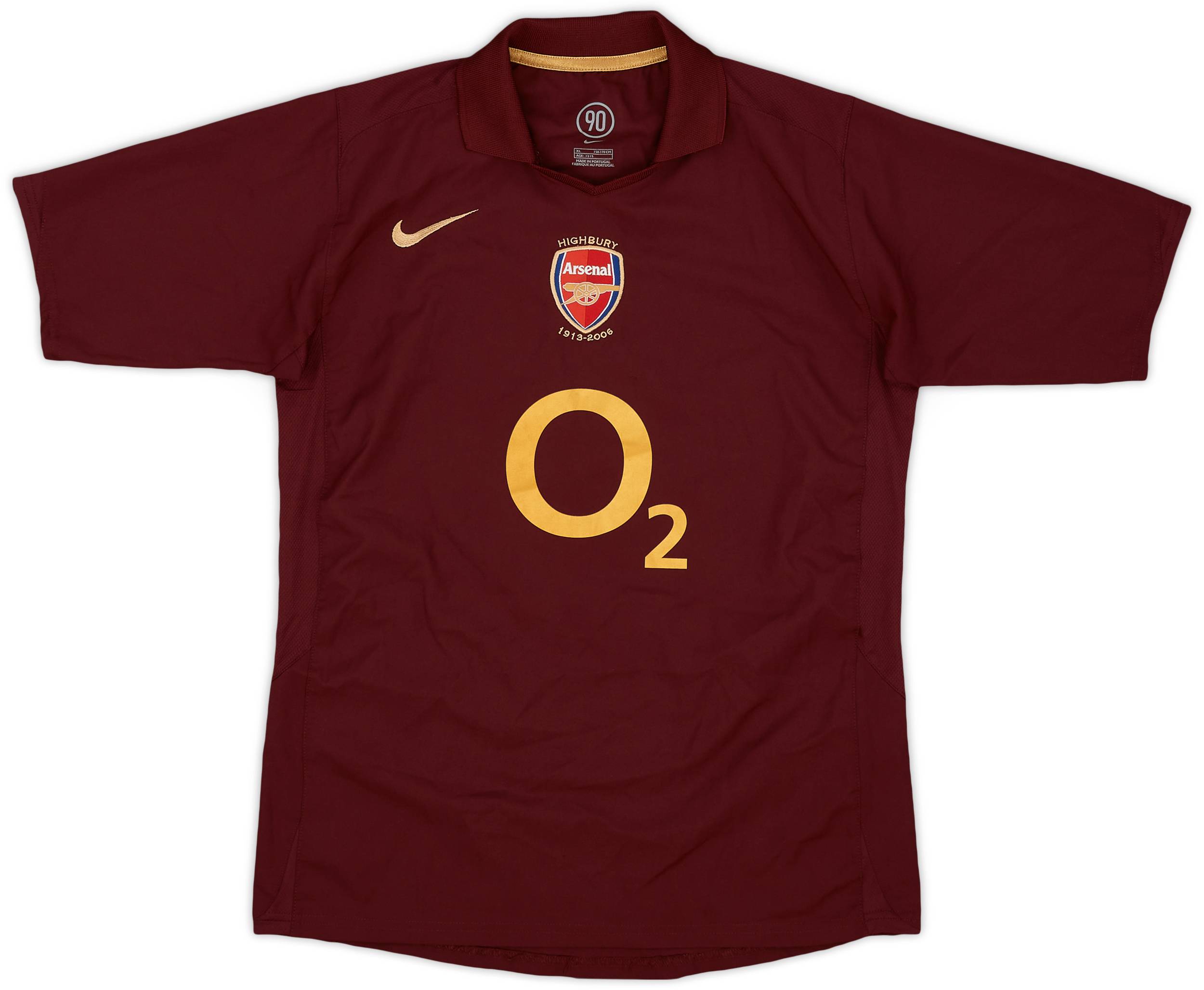 2005-06 Arsenal Home Shirt - 8/10 - (XL.Boys)