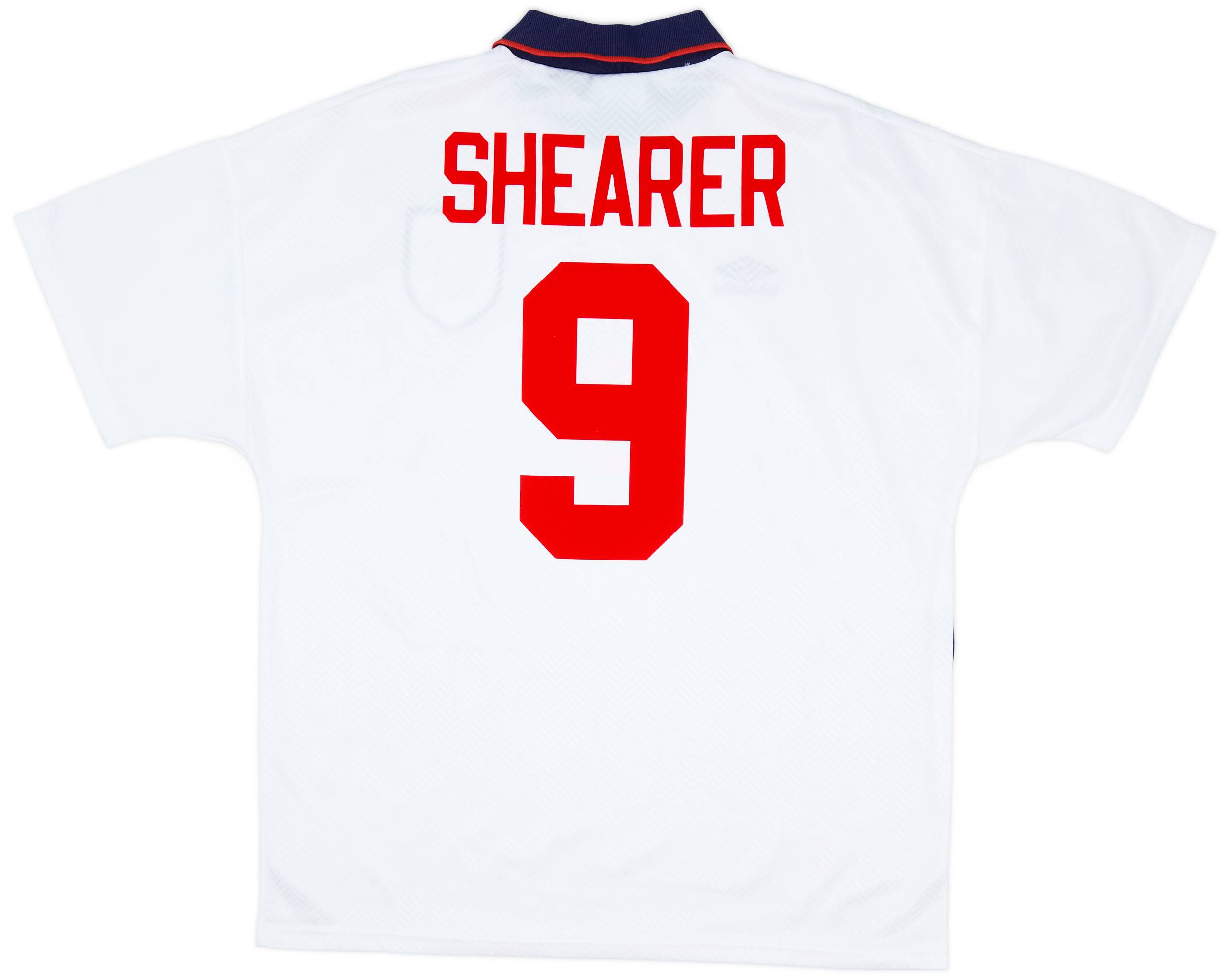 1993-95 England Home Shirt Shearer #9 - 9/10 - (XL)