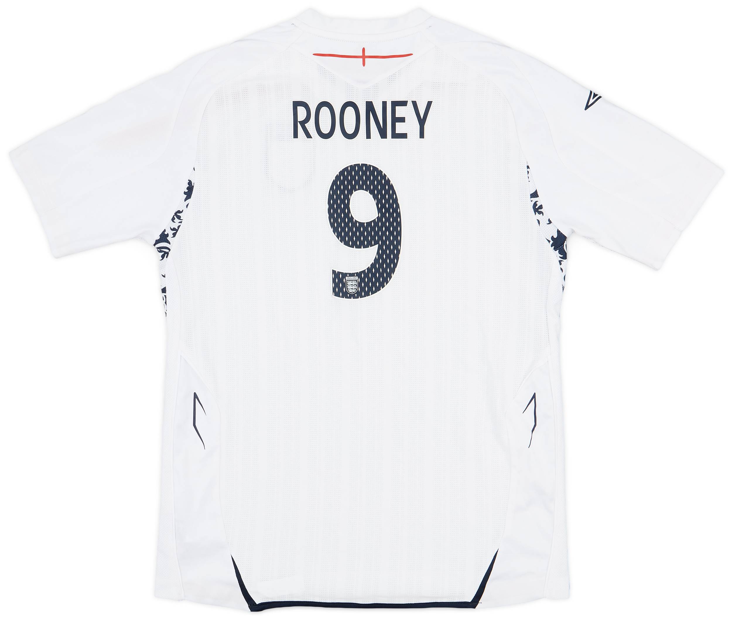 2007-09 England Home Shirt Rooney #9 - 6/10 - (XL.Boys)