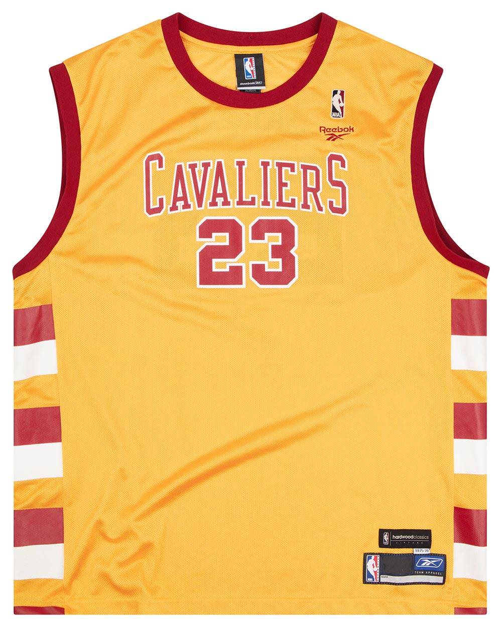1975 76 Cleveland Cavaliers James 23 Reebok Hardwood Classics Jersey Home XXL
