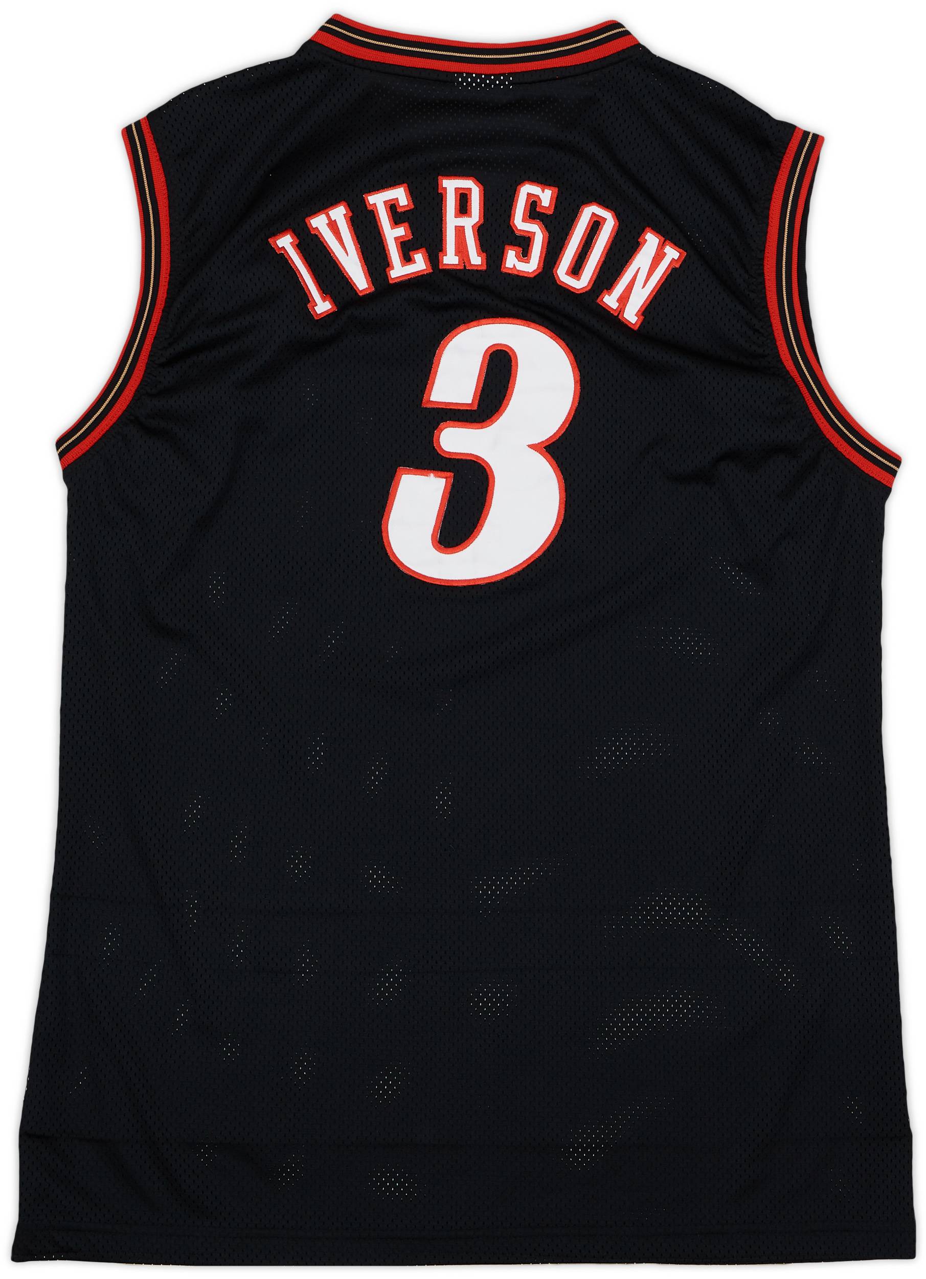 2000 06 Philadelphia 76ers Iverson 3 Champion Authentic Away Jersey 6 10 XL