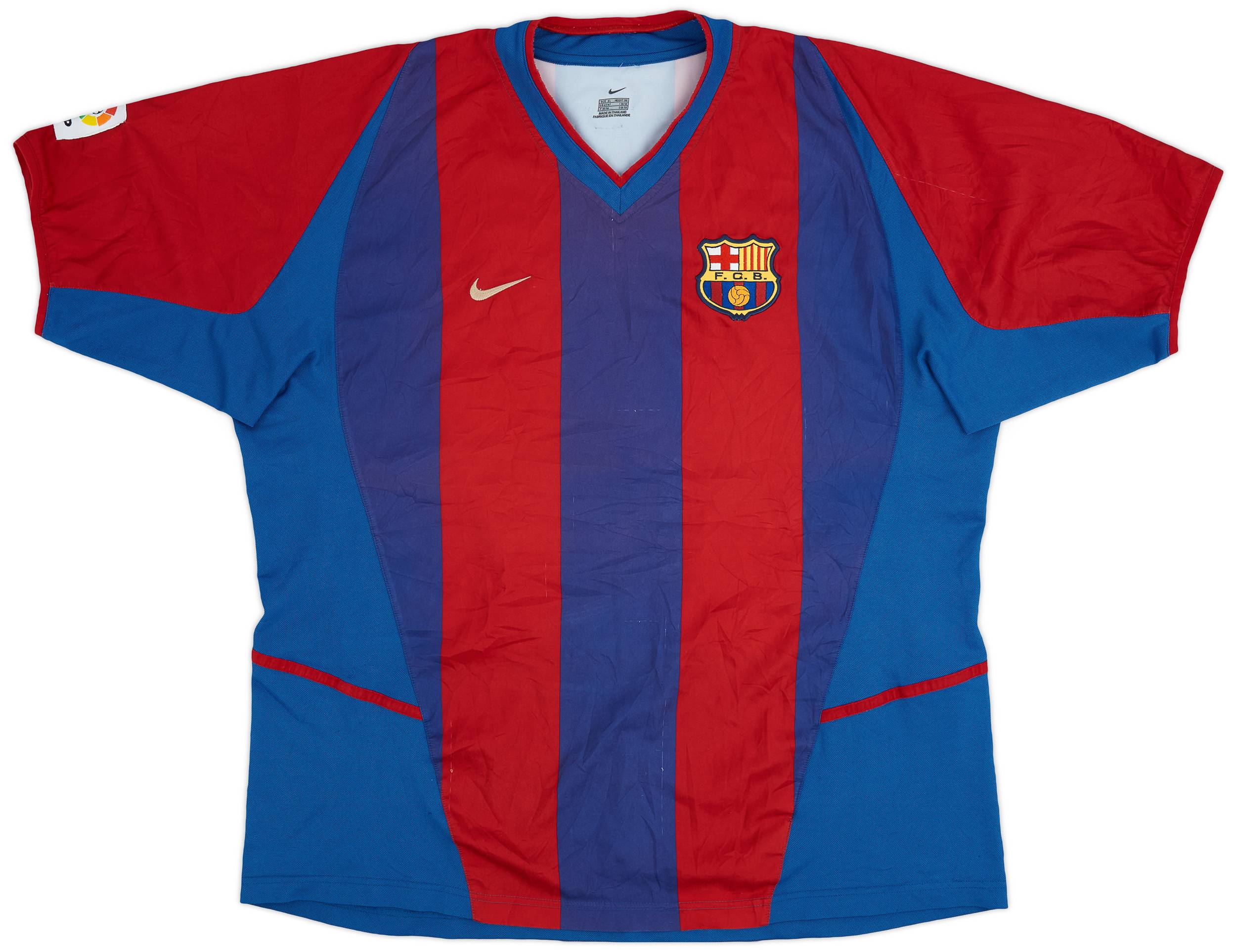 2002-03 Barcelona Home Shirt Xavi #6 - 7/10 - (XL)