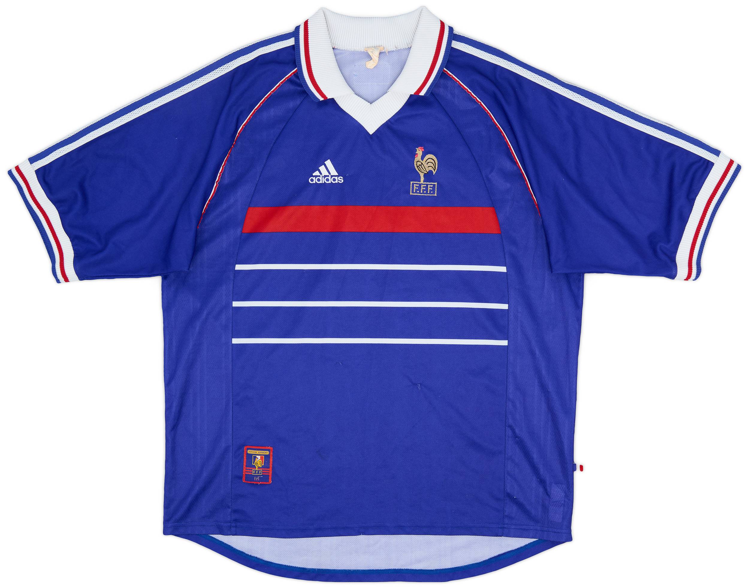 1998-00 France Home Shirt - 8/10 - (XL)
