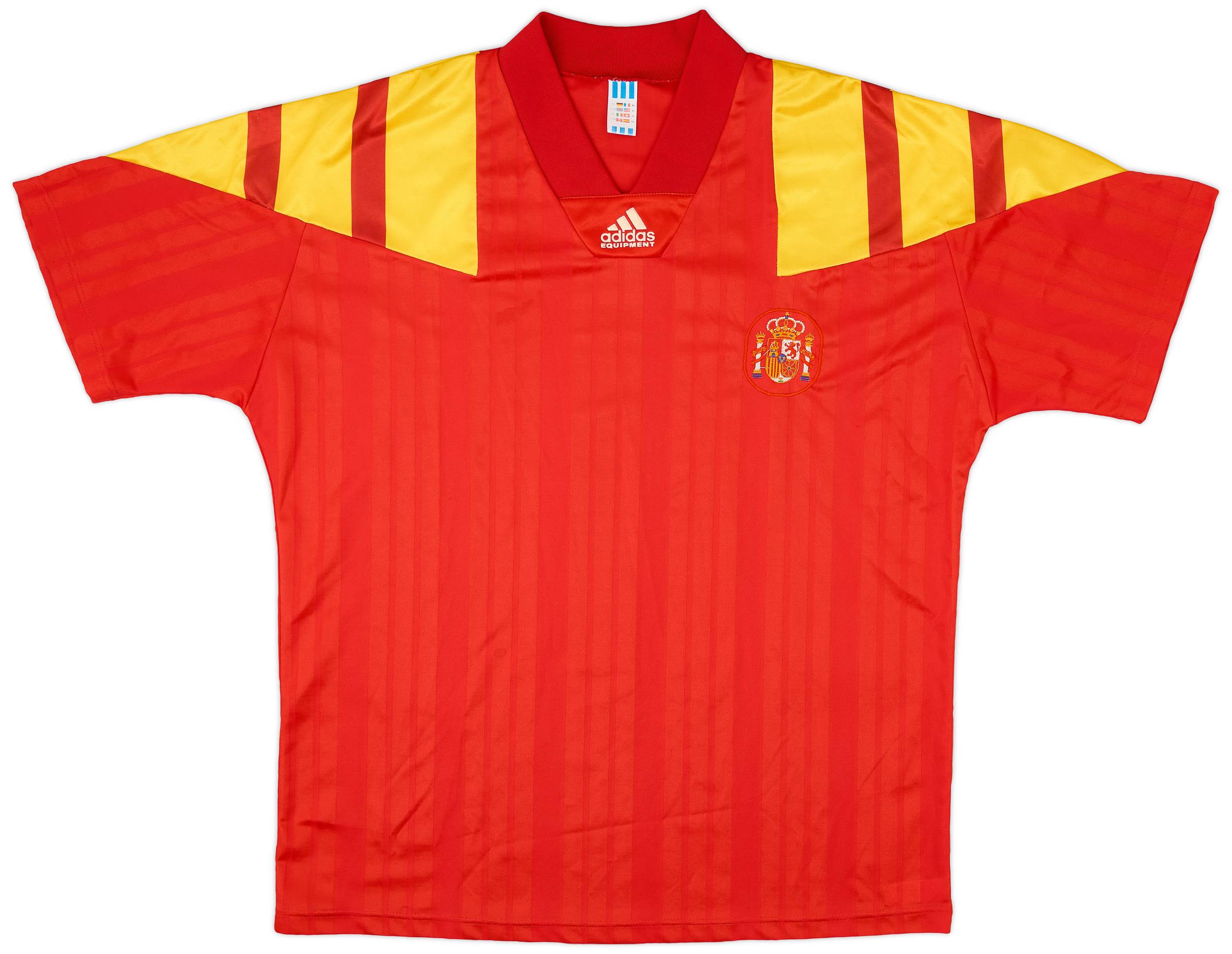 ウェア Spain 1992 93 94 1992-94 Spain Home Shirt - 8/10 - (XL)