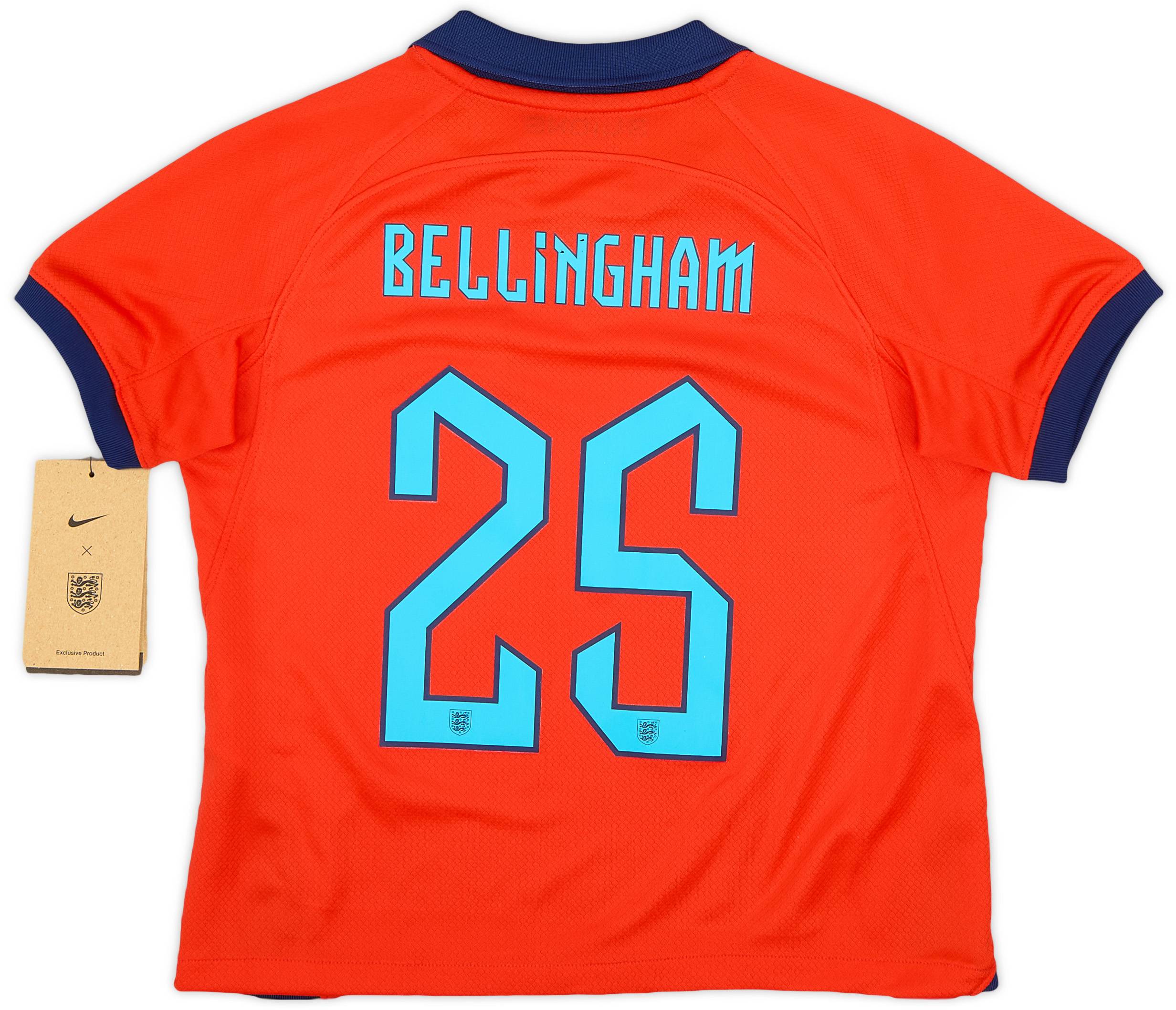 2022-23 England Away Shirt Bellingham #25 (Little Kids)
