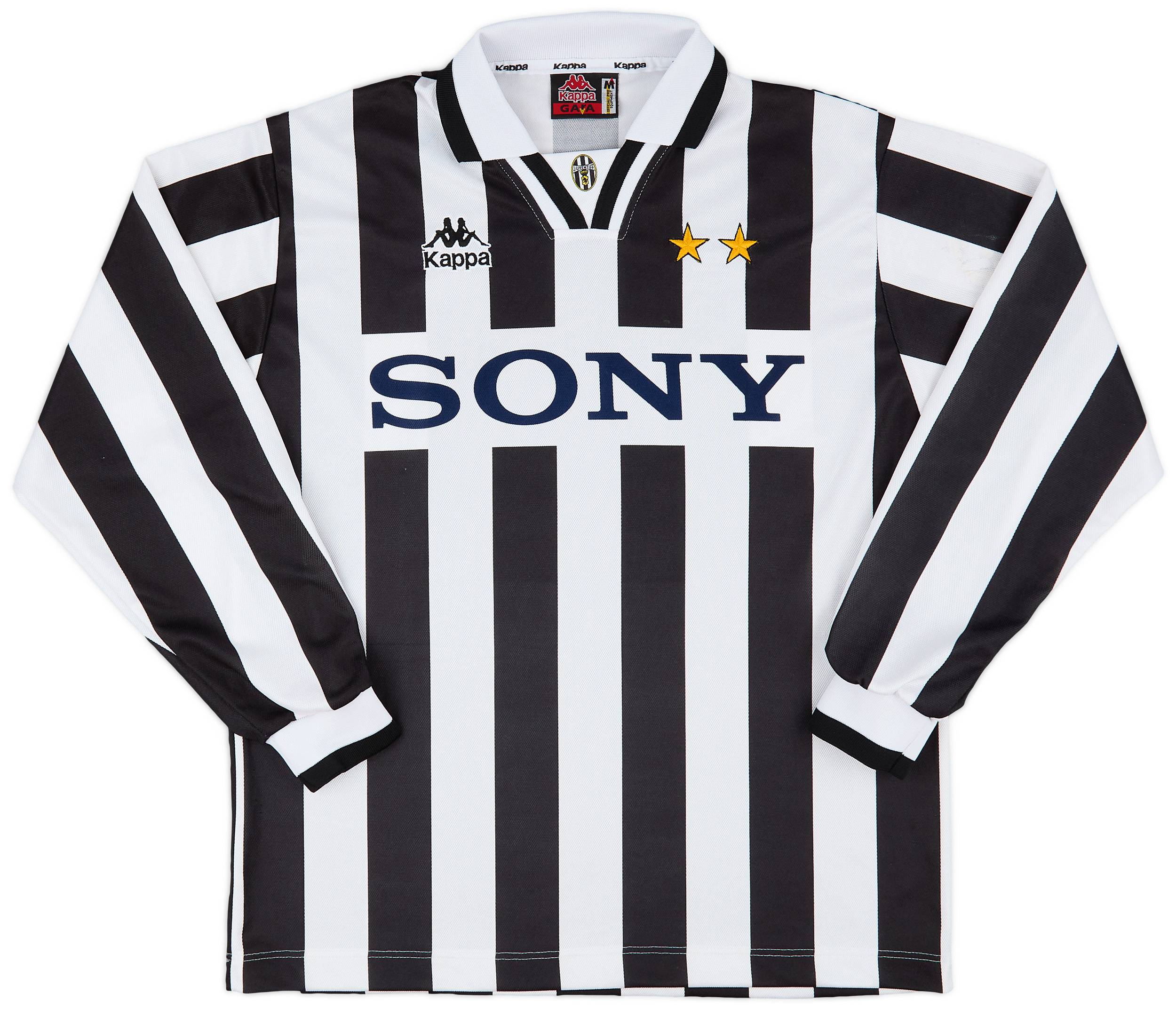 92/94Kappa JUVENTUSビンテージ 半ジップアップL 1995-97 Juventus Home L/S Shirt Tacchinardi #15 - 8/10 - (M)