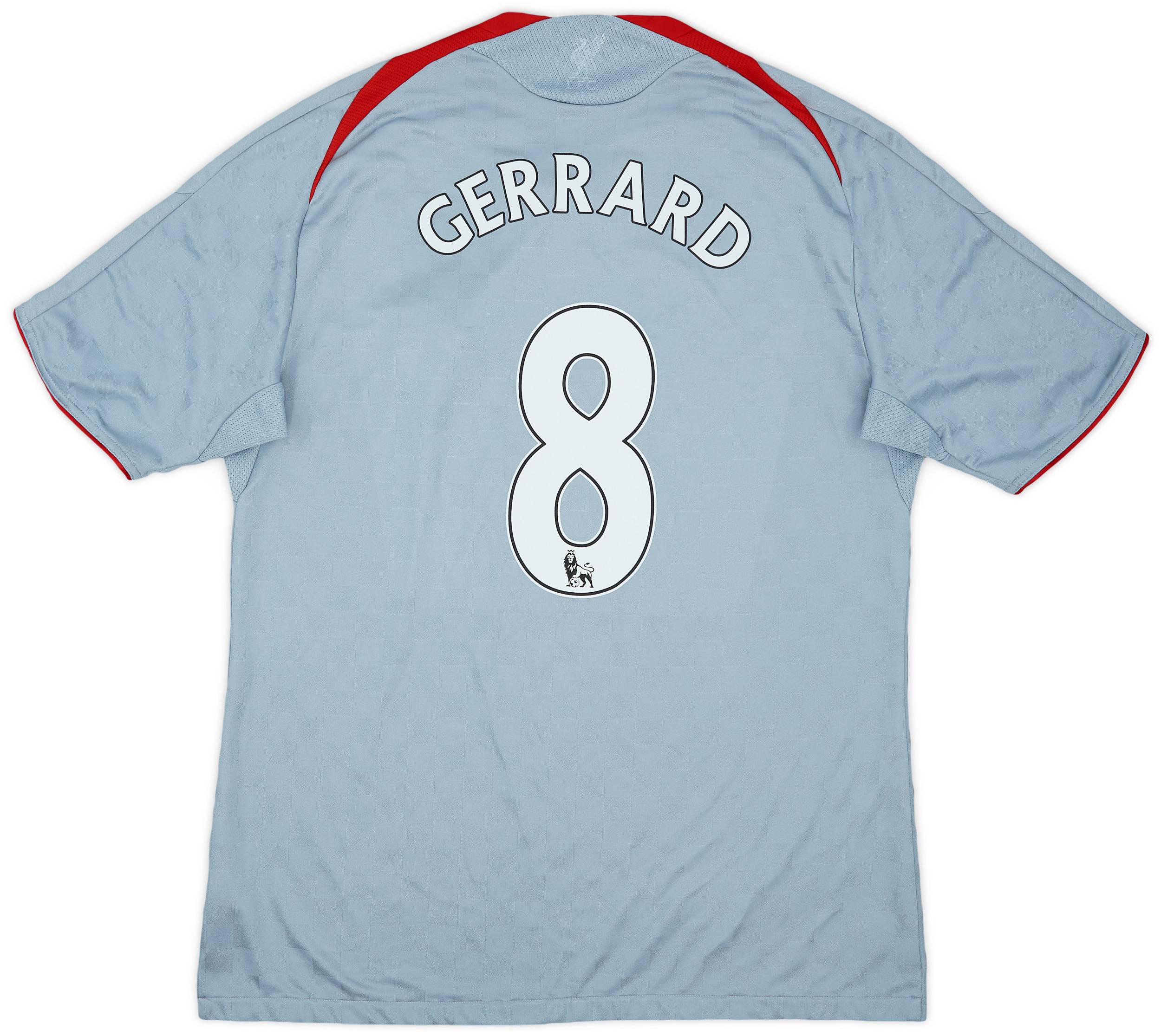 2008-09 Liverpool Away Shirt Gerrard #8 - 8/10 - (L)