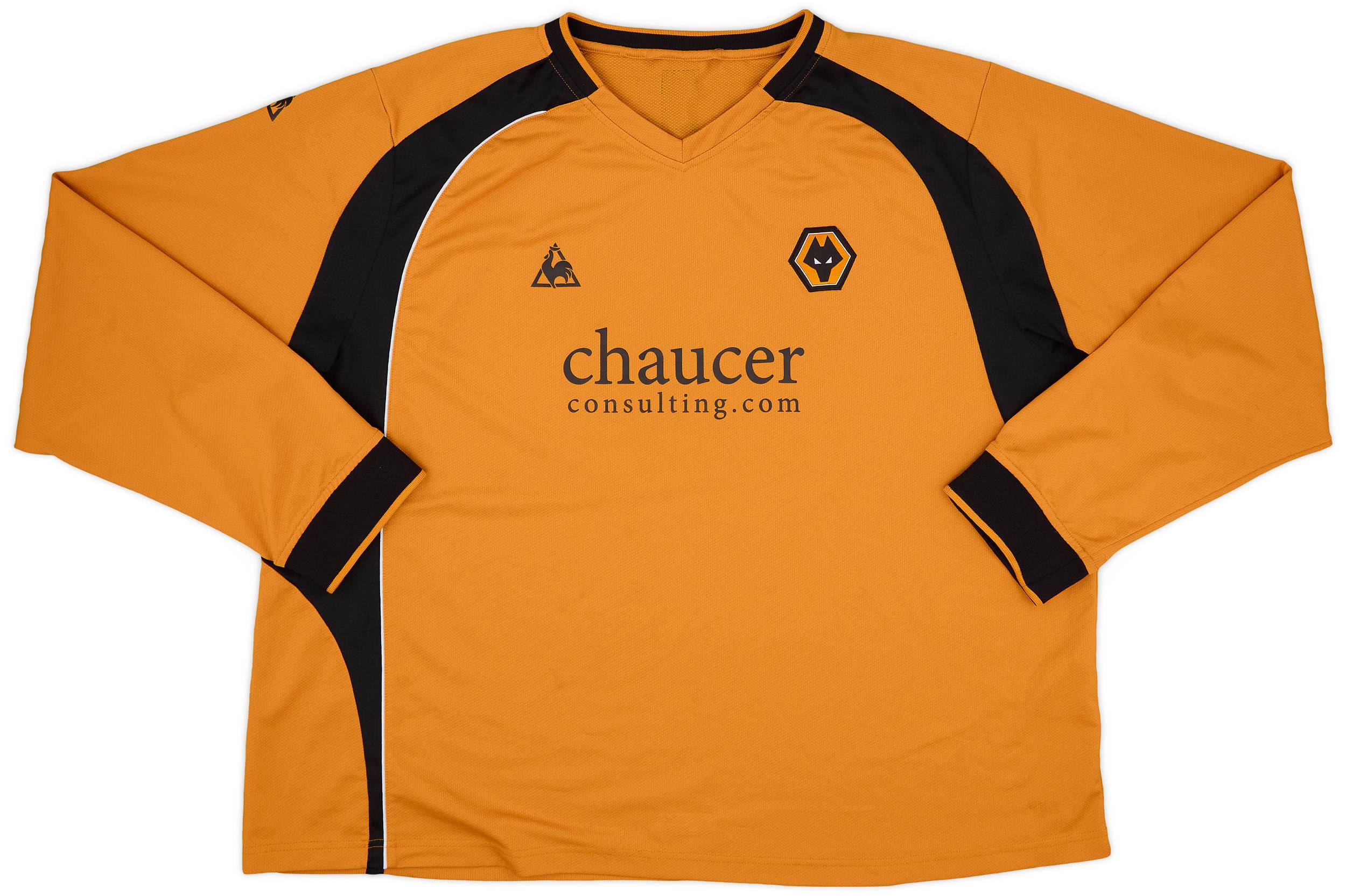 2008-09 Wolves Home L/S Shirt - 6/10 - (3XL)