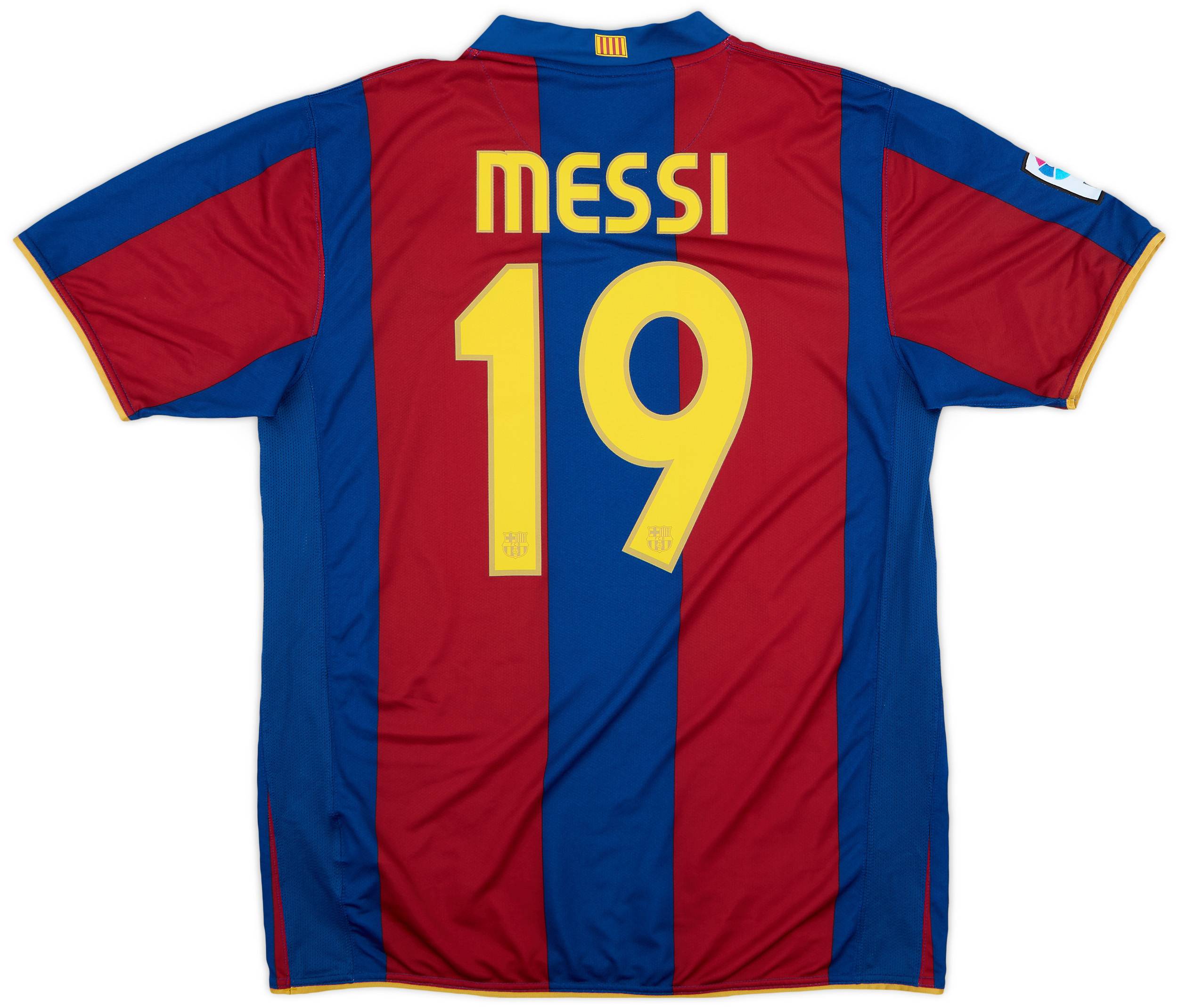 2007-08 Barcelona Home Shirt Messi #19 - 9/10 - (L)