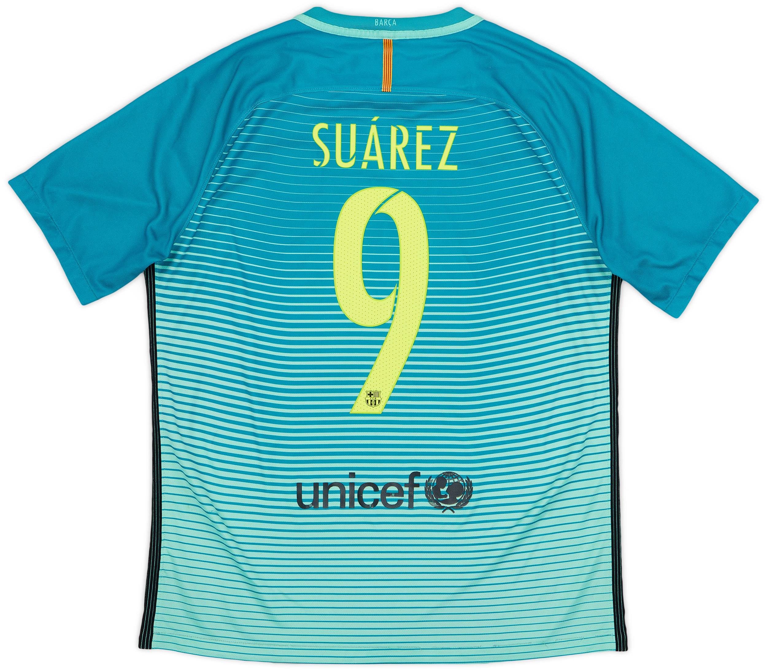 2016-17 Barcelona Third Shirt Suarez #9 - 8/10 - (L)