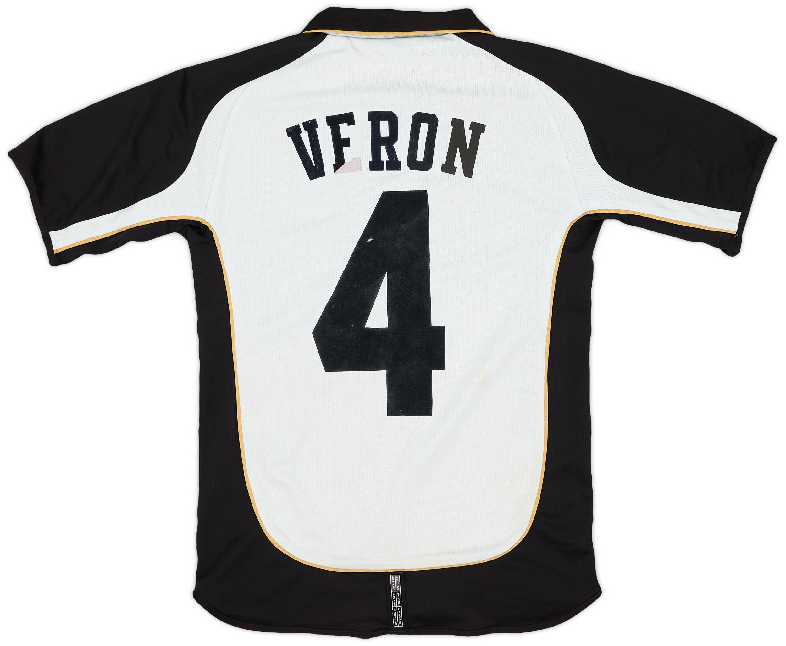 2001-02 Manchester United Centenary Away/Third Shirt Veron #4 - 4/10 - (M.Boys)