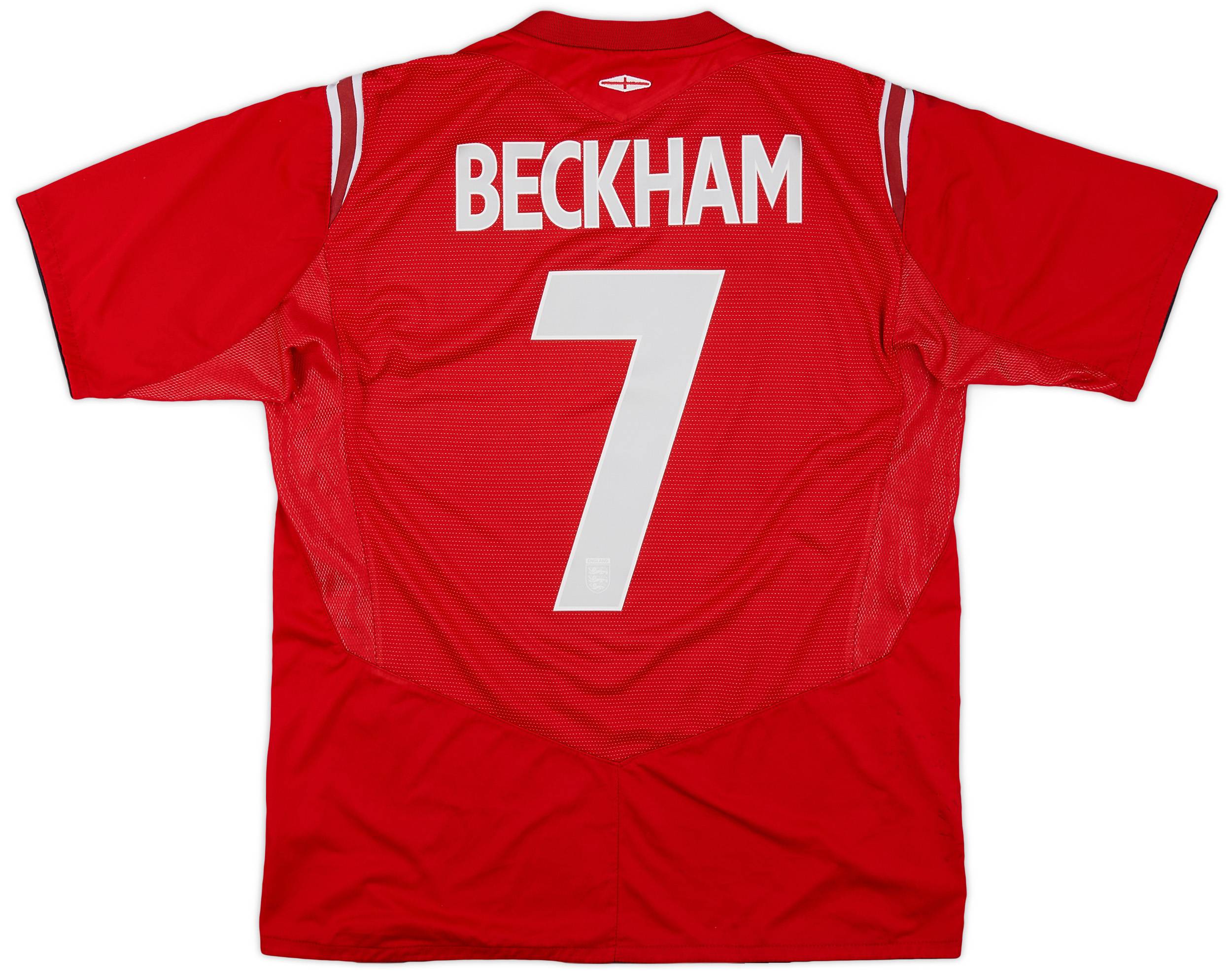 2004-06 England Away Shirt Beckham #7 - 5/10 - (L)