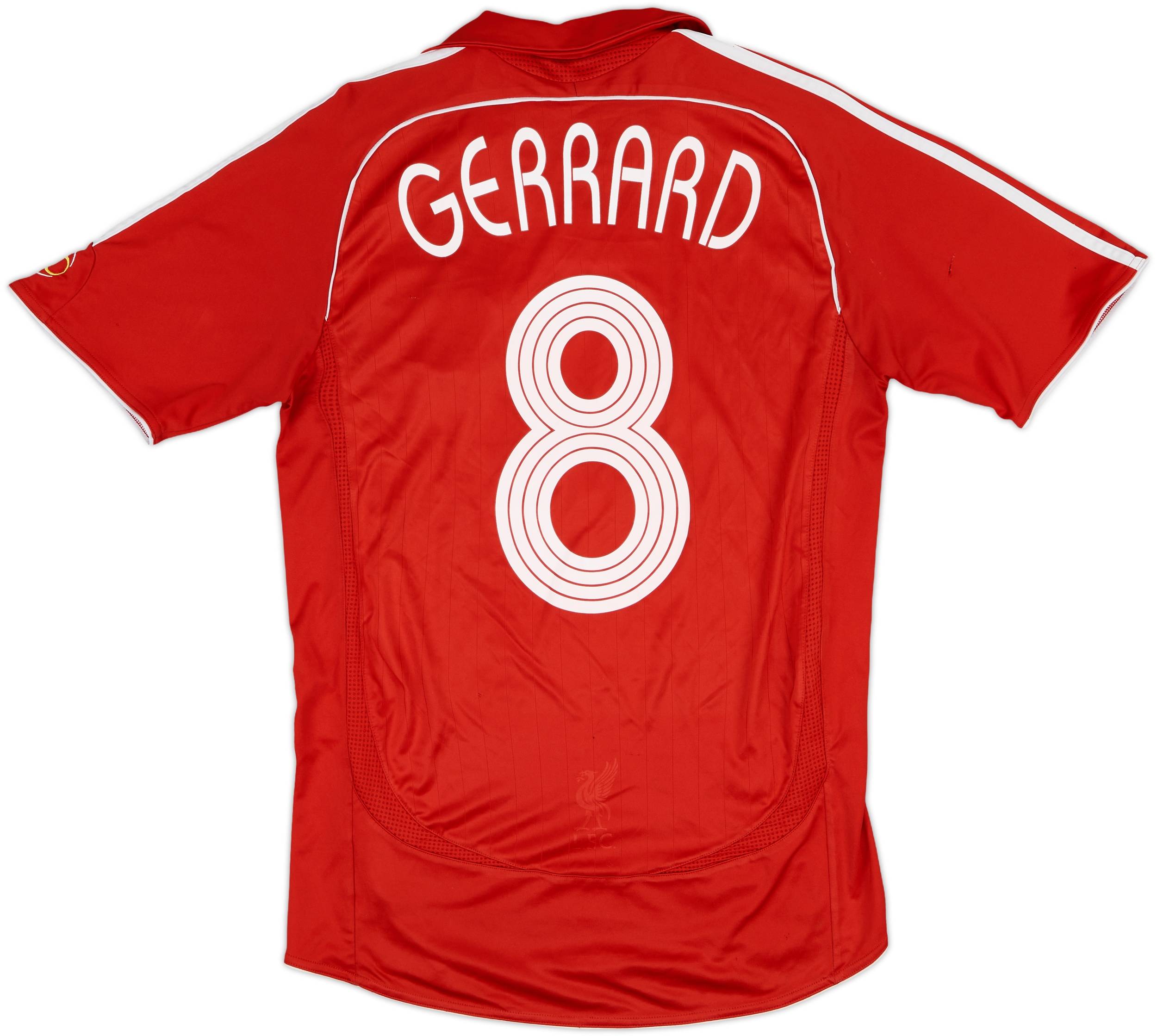 2006-08 Liverpool Home Shirt Gerrard #8 - 6/10 - (XL.Boys)