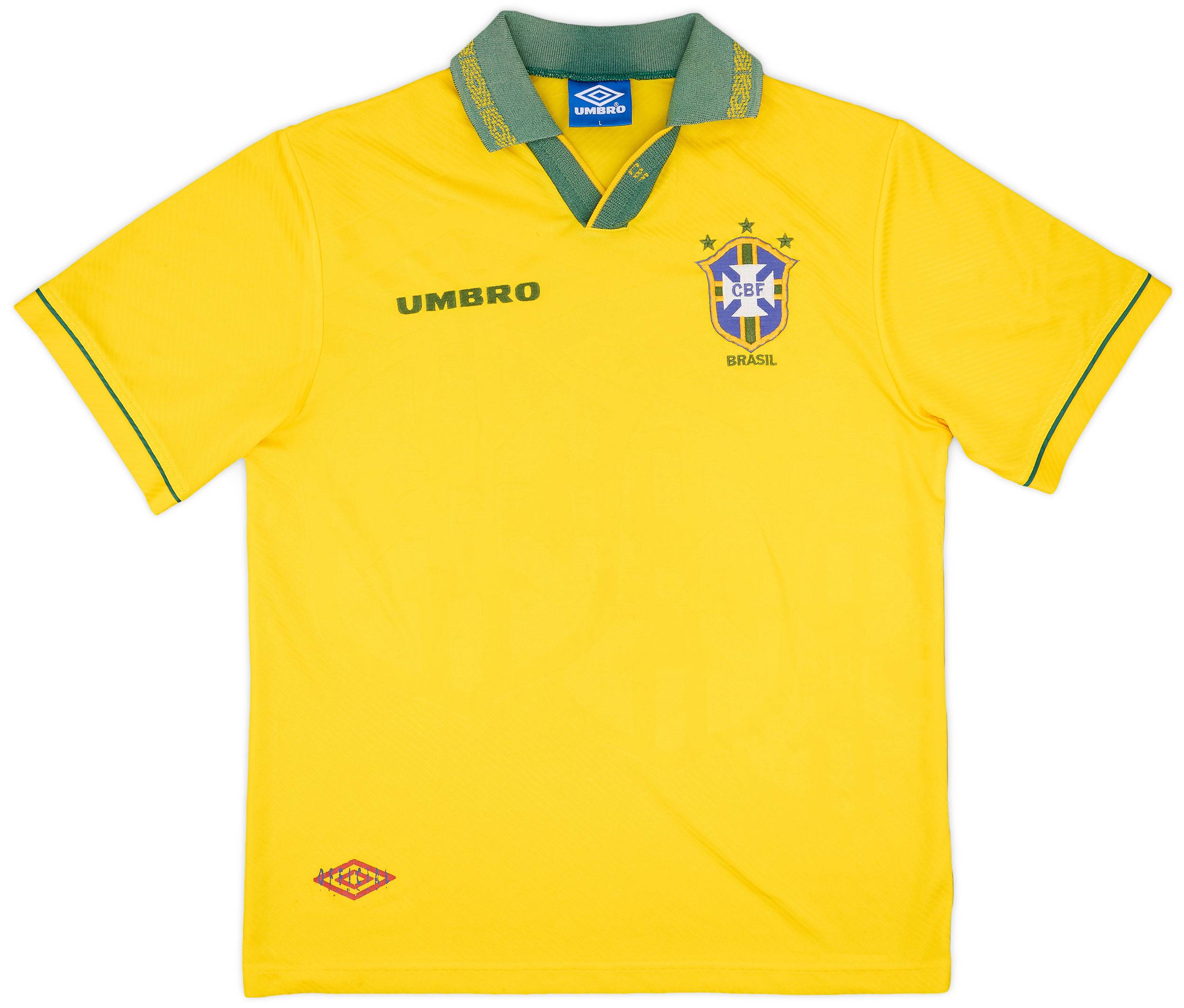1993-94 Brazil Home Shirt - 7/10 - (L)