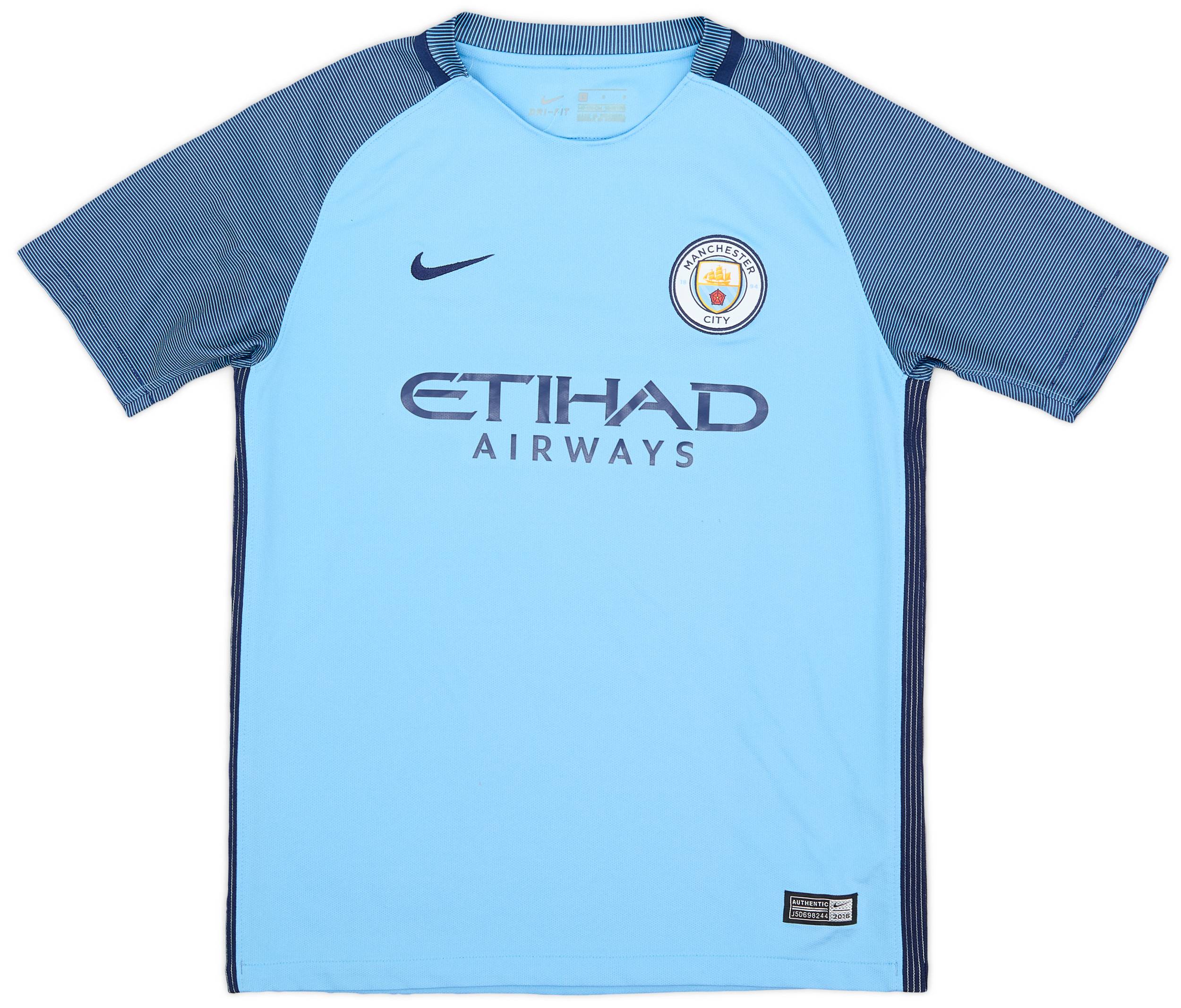 2016-17 Manchester City Home Shirt - 7/10 - (L.Boys)