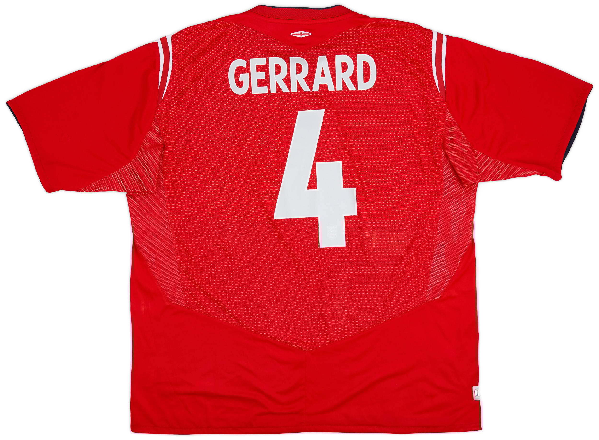 2004-06 England Away Shirt Gerrard #4 - 7/10 - (3XL)