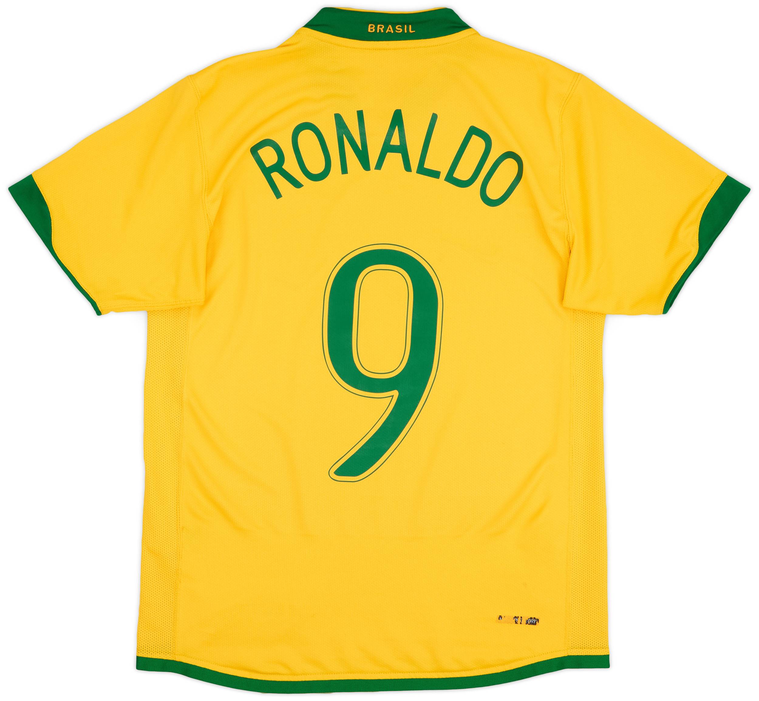 2006-08 Brazil Home Shirt Ronaldo #9 - 7/10 - (S)